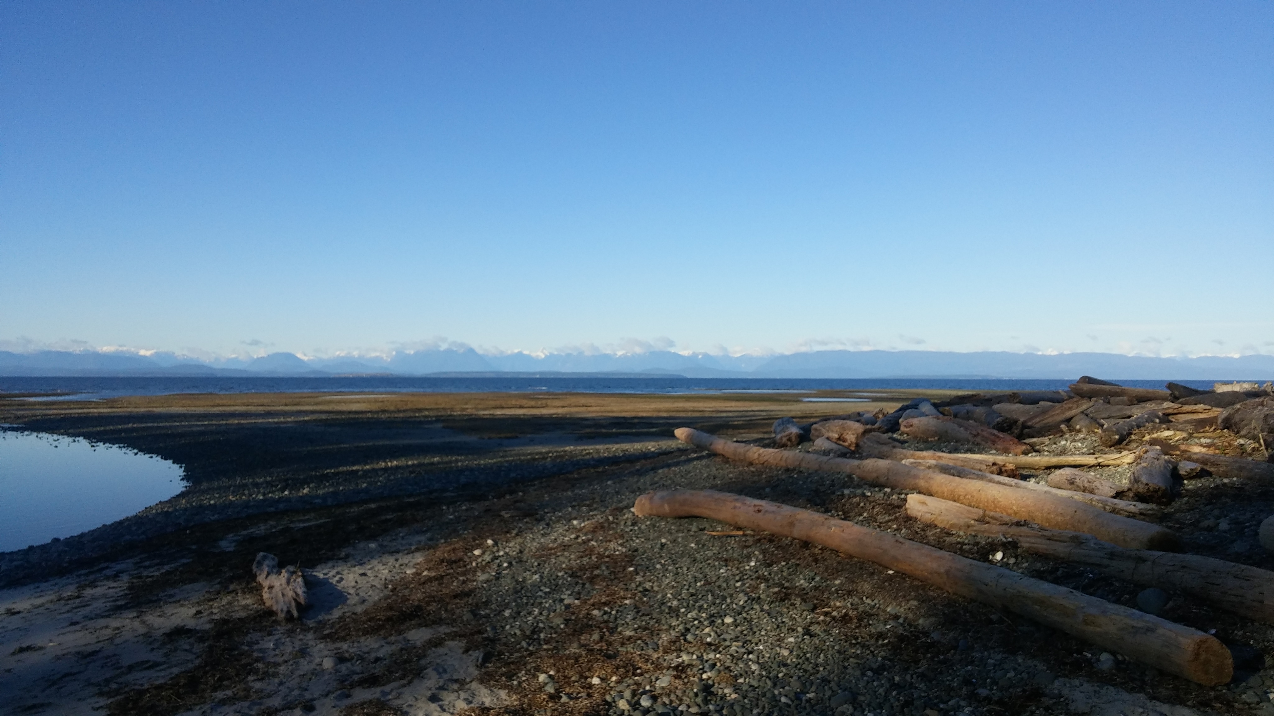 Miracle Beach, by the mouth of Black Creek. Vancouver Island, British