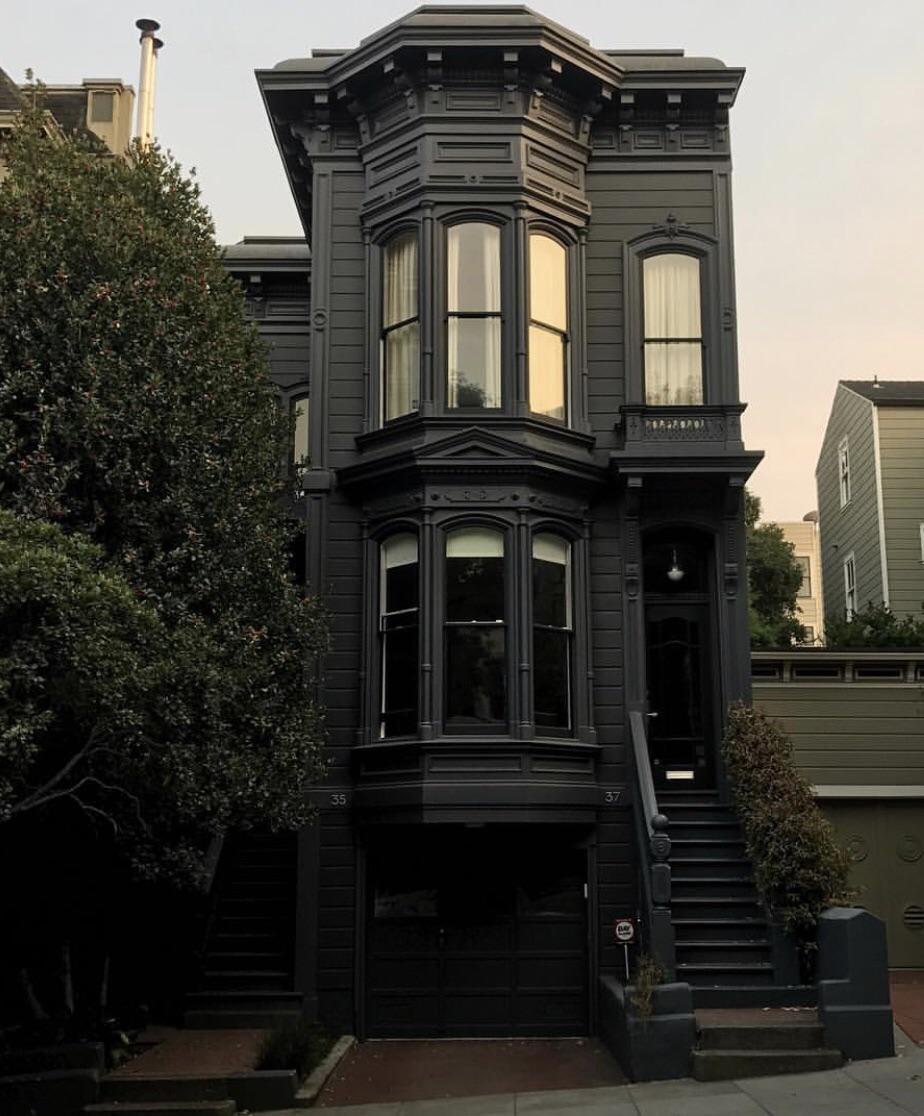 Black Victorian House Black victorian house, Classic house design