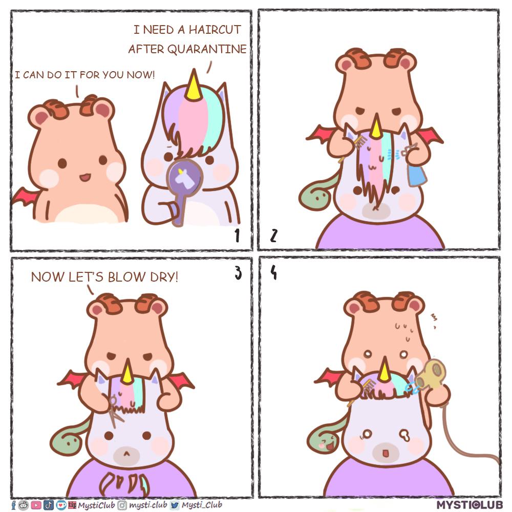 Haircut after quarantine...it was necessary! r/furry