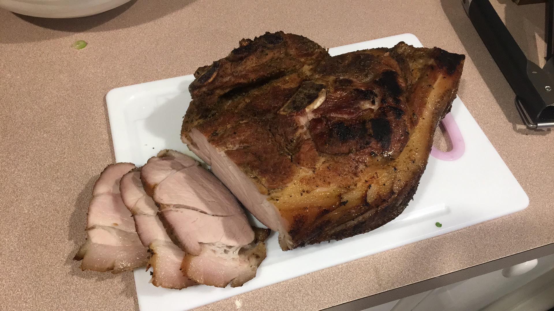 3kg Pork Shoulder, 18hrs 63C/145.4F, finished on er r/sousvide