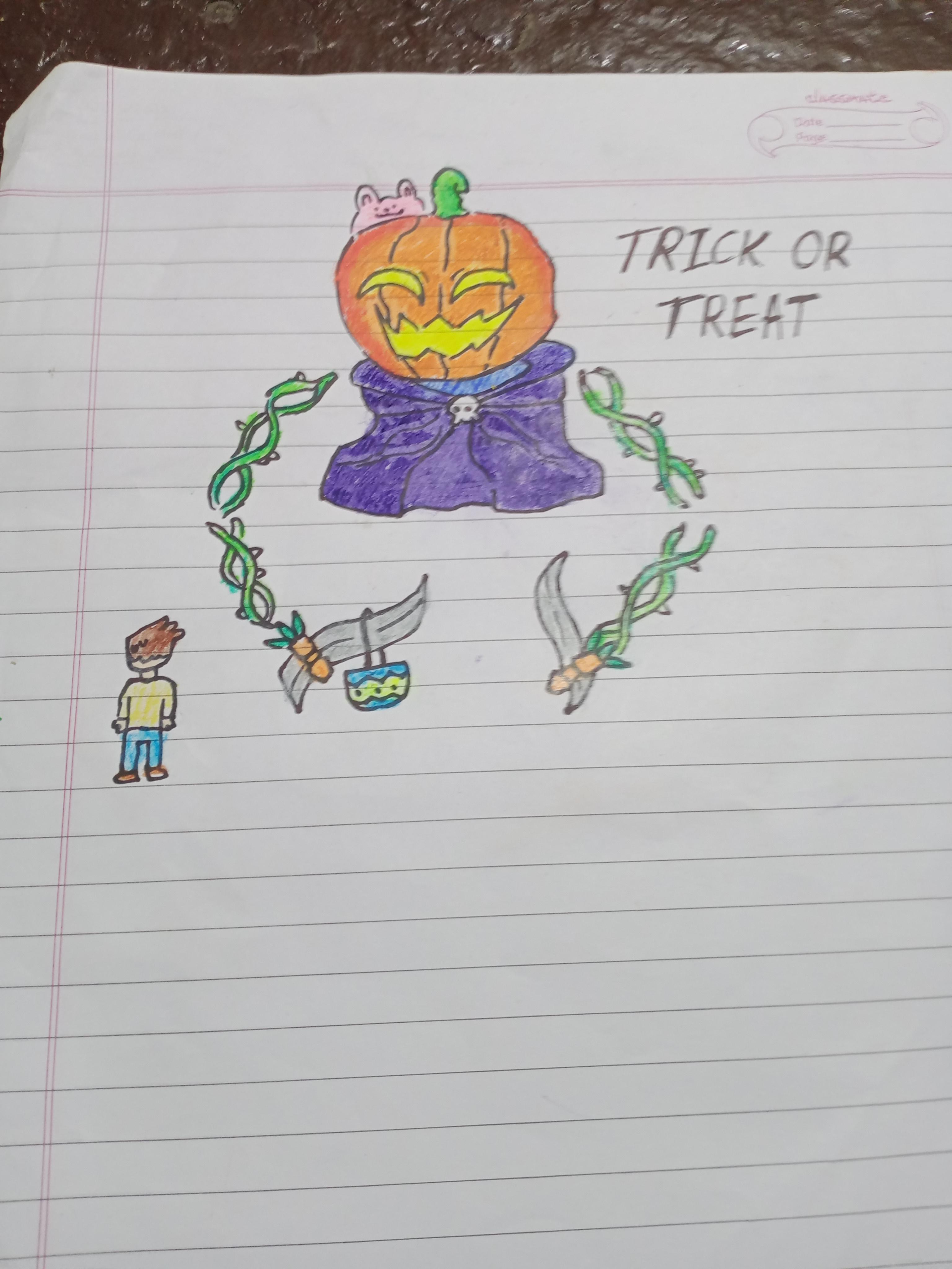 Treat or Trick. made by my bro. r/Terraria