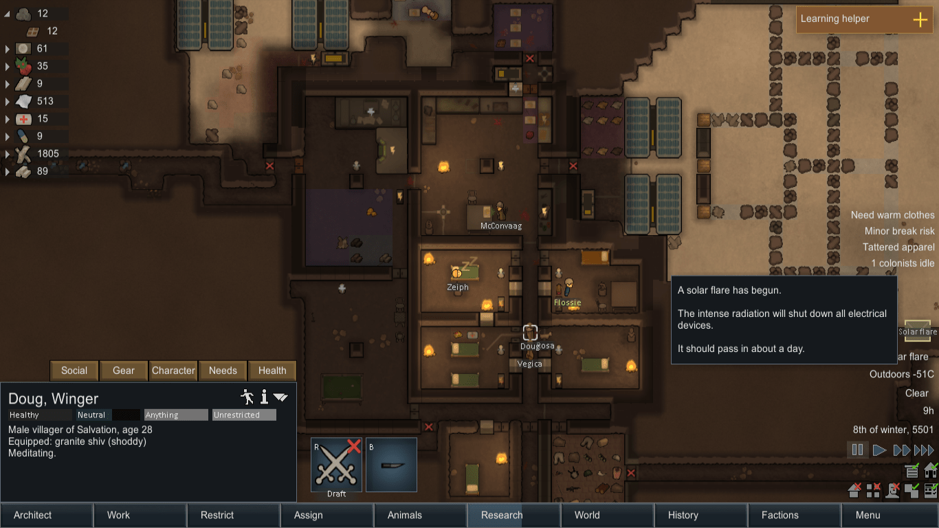 First Tundra Solar Flare Any Tips? r/RimWorld
