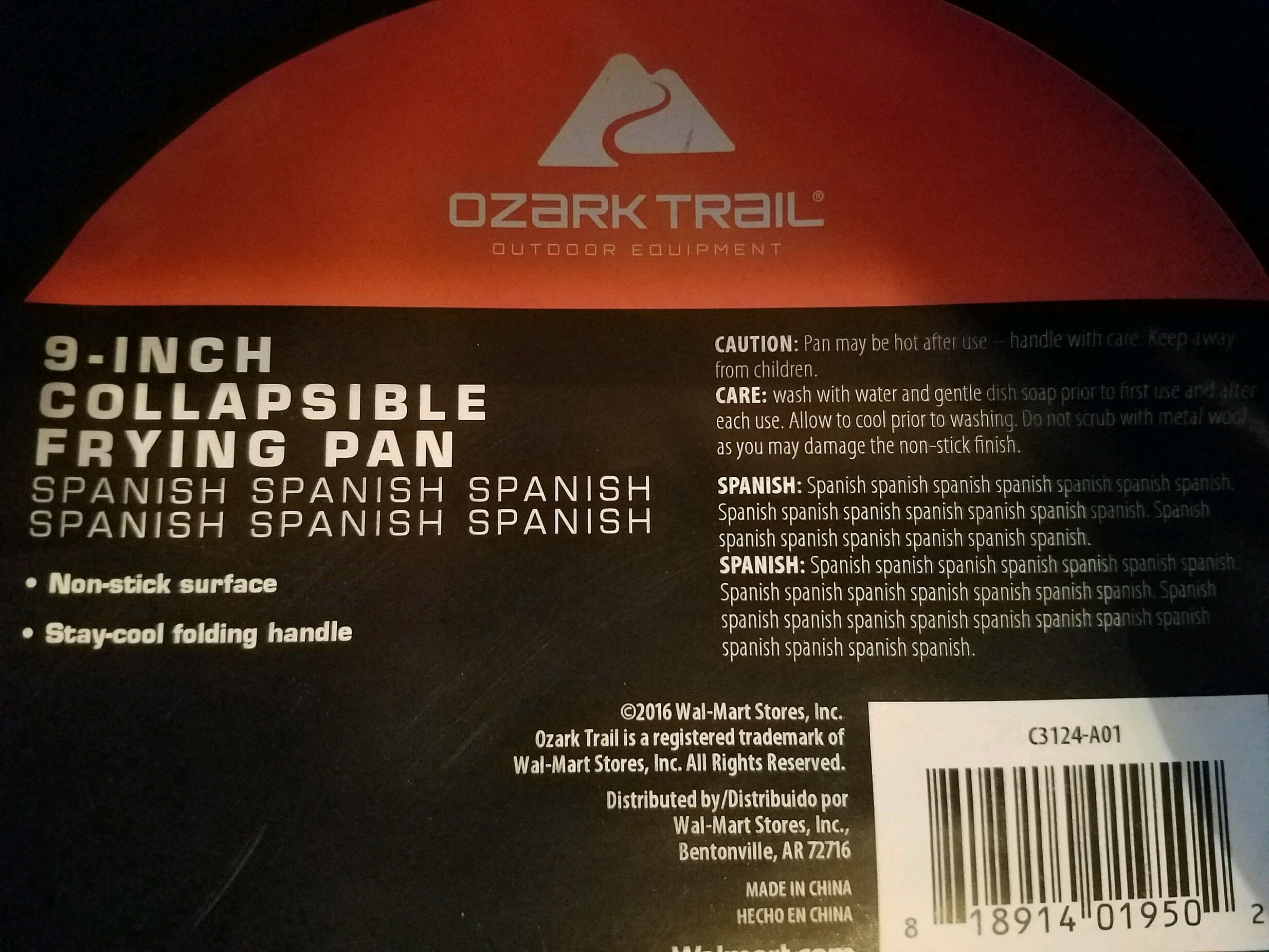 The Spanish translation on this WalMart frying pan. r/mildlyinteresting