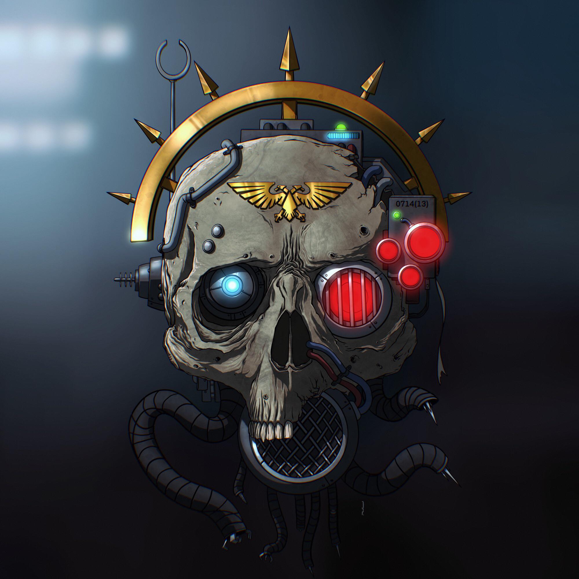 Servo skull from 40k r/ProCreate