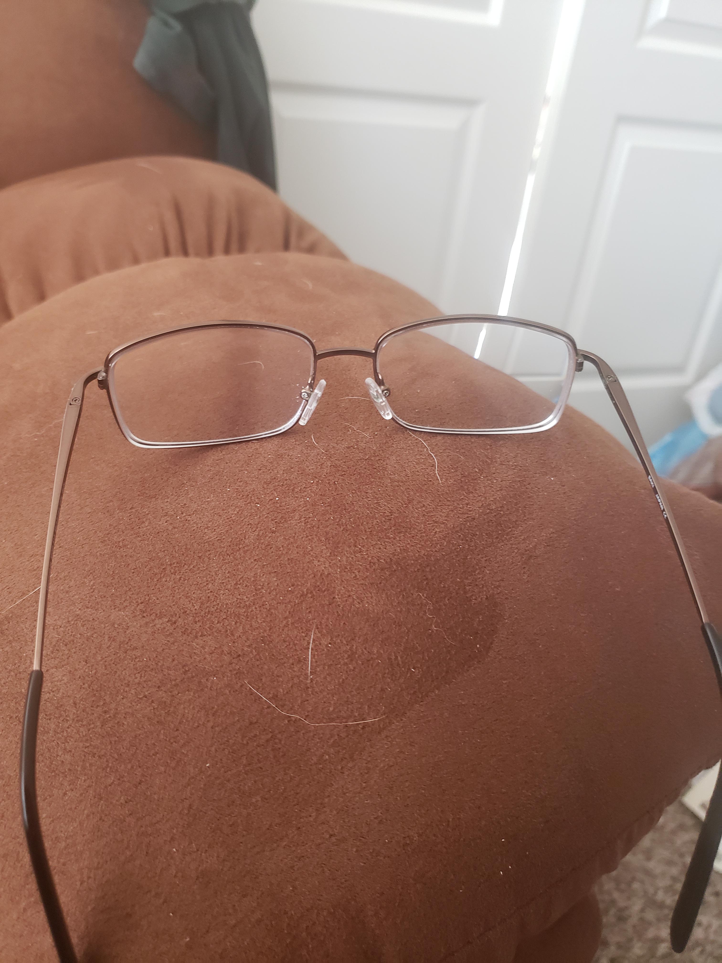 My transition glasses have a dark stripe from sitting in the sun. r