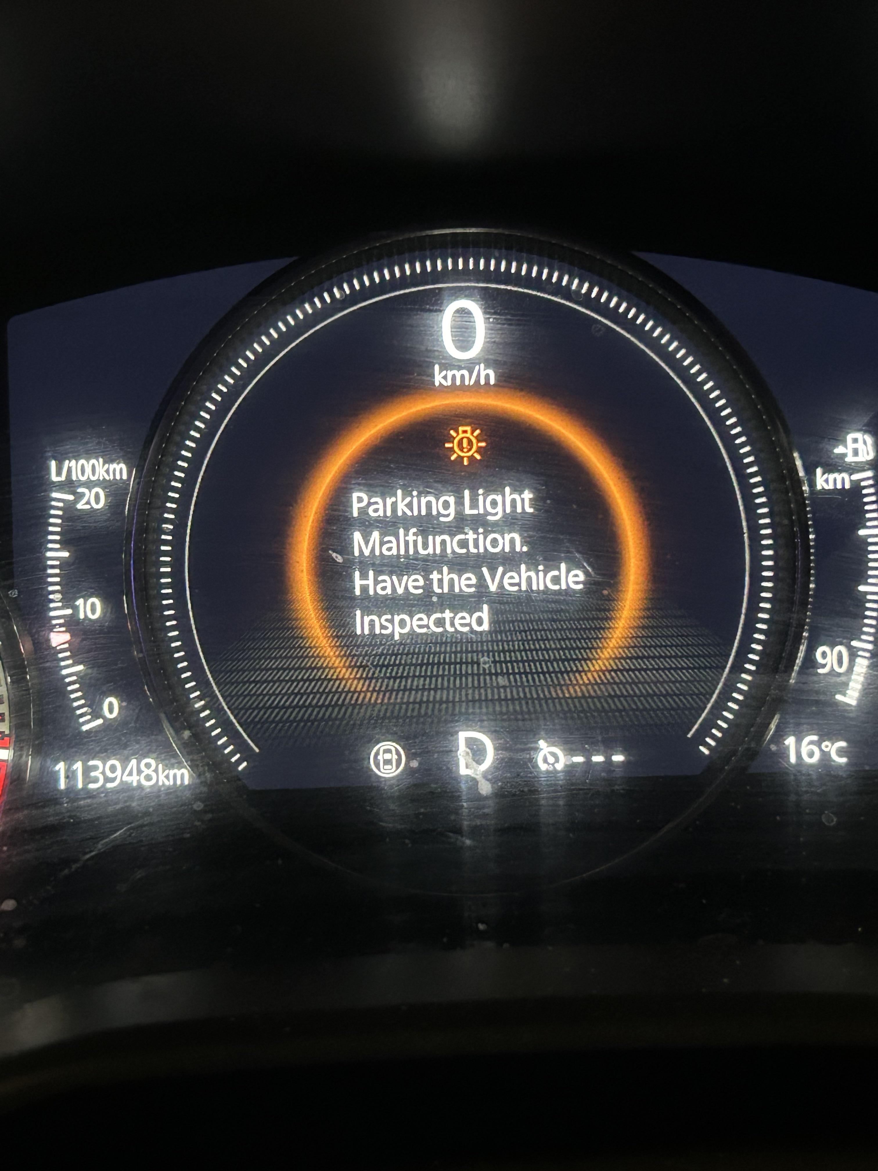 Parking light malfunction? r/mazda3