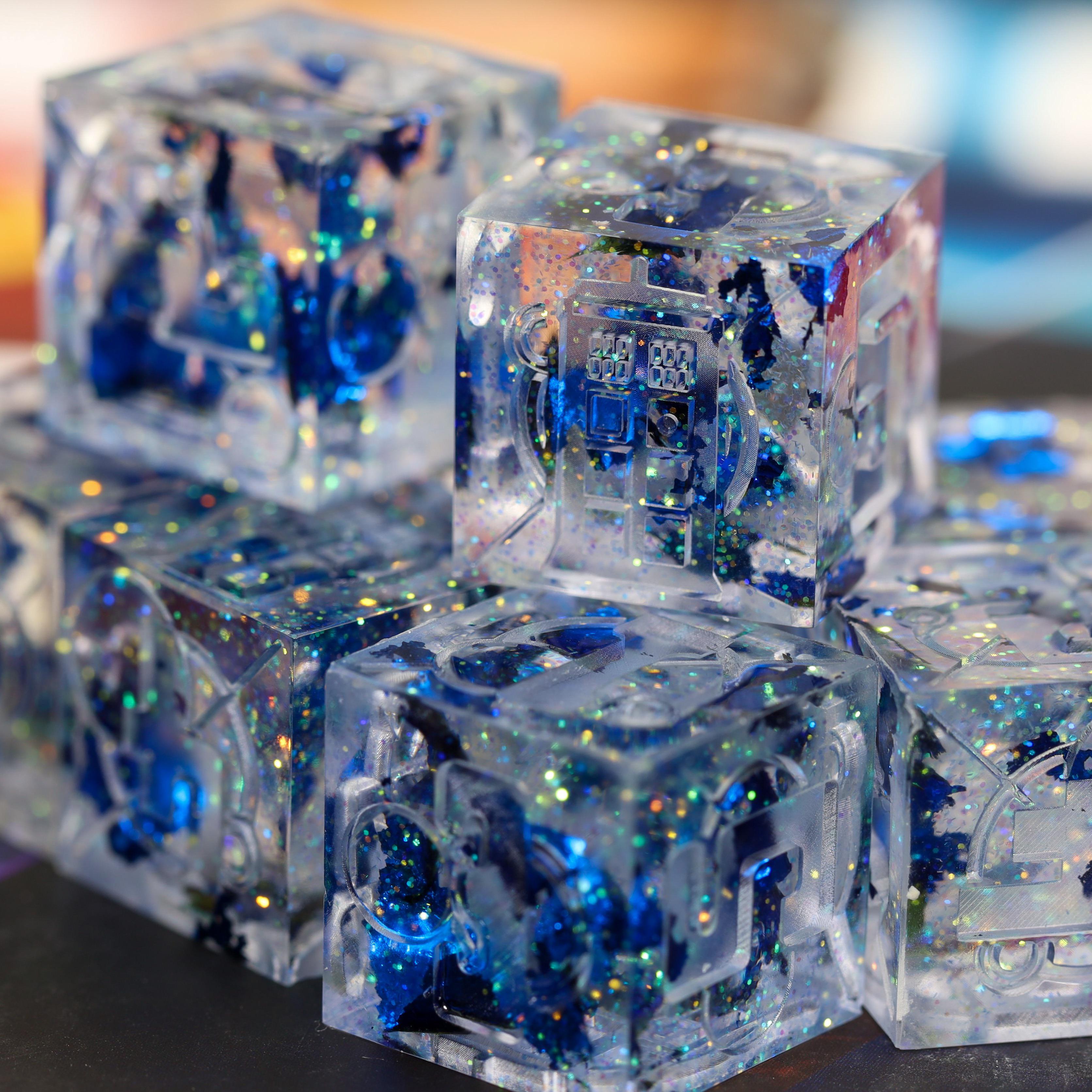 [OC] [ART] Made a set of Doctor Who dice for my D&D group. We are going