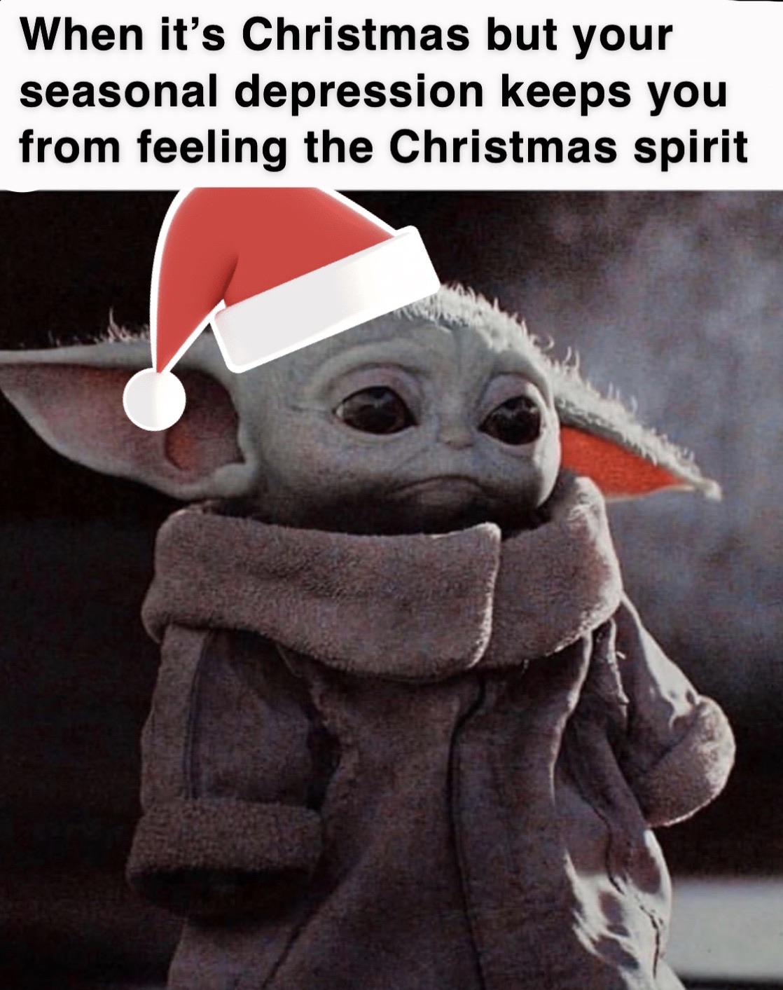 Where all the sad Christmas baby yoda memes at BabyYodaMemes