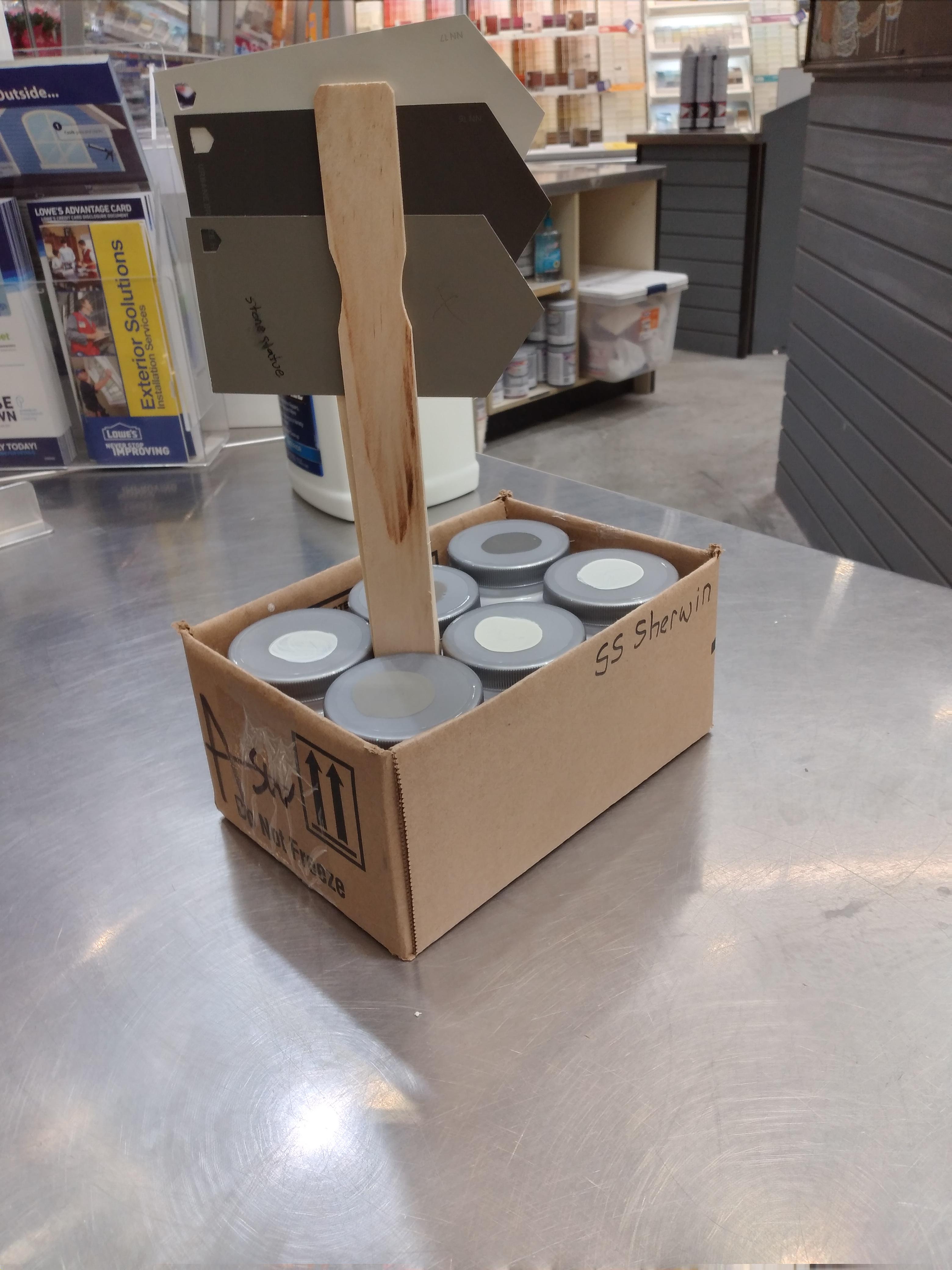 Found a better way to deliver paint samples to the customer. Eight
