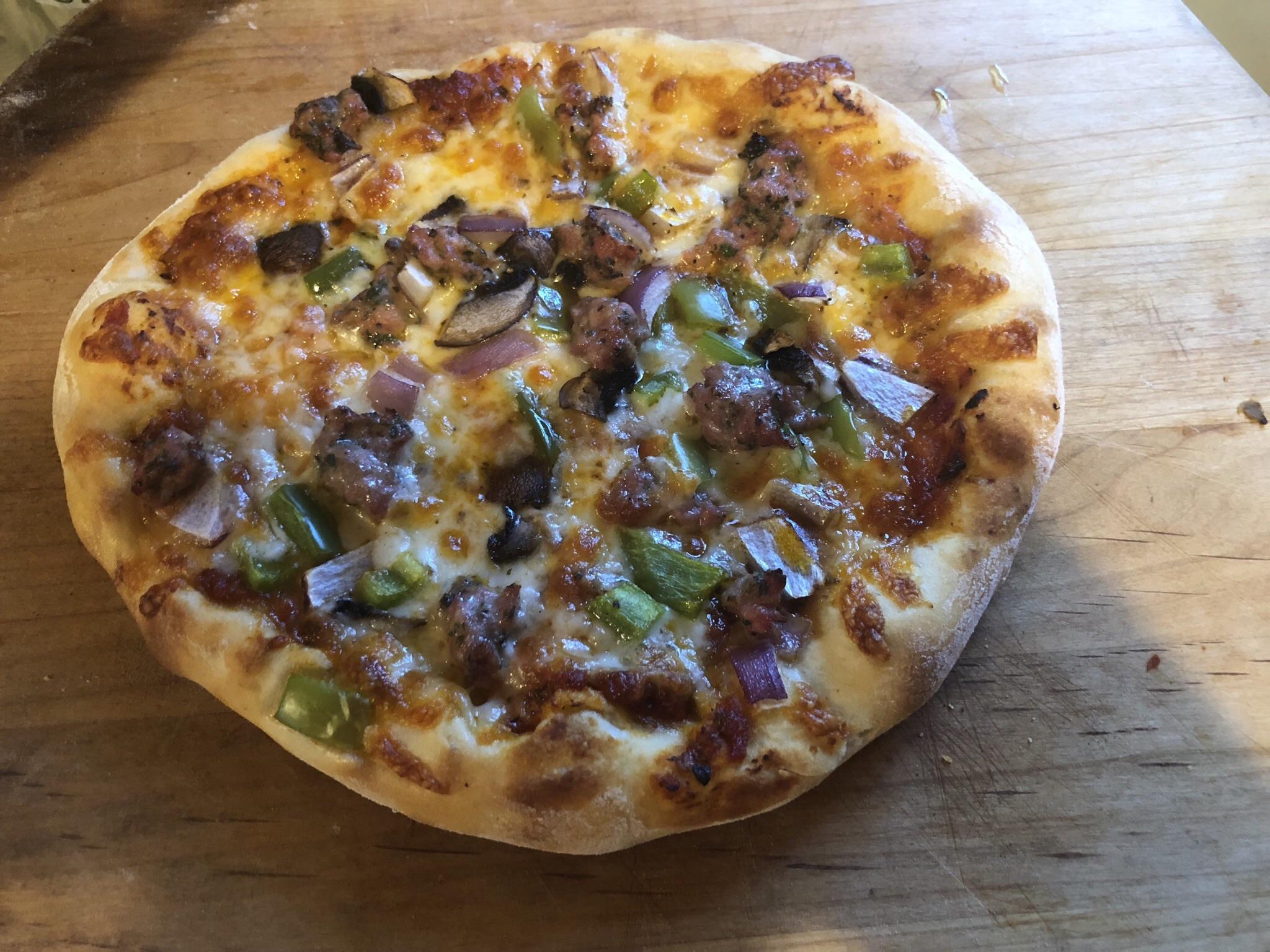 Wild yeast sourdough starter, 5 day cold ferment, personal size sausage