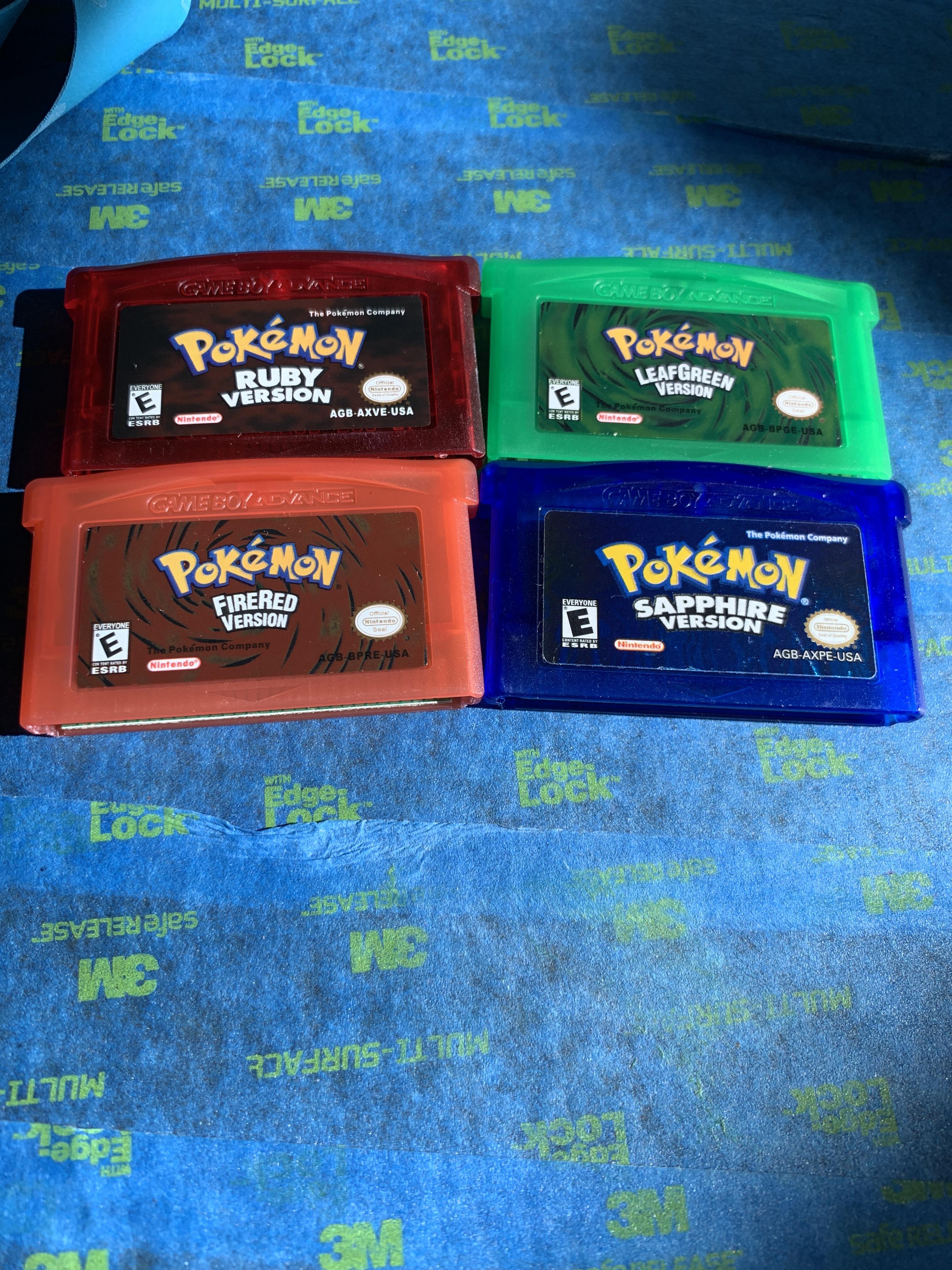I have four of the gba Pokémon games. I need help coming up with a unique challenge for each