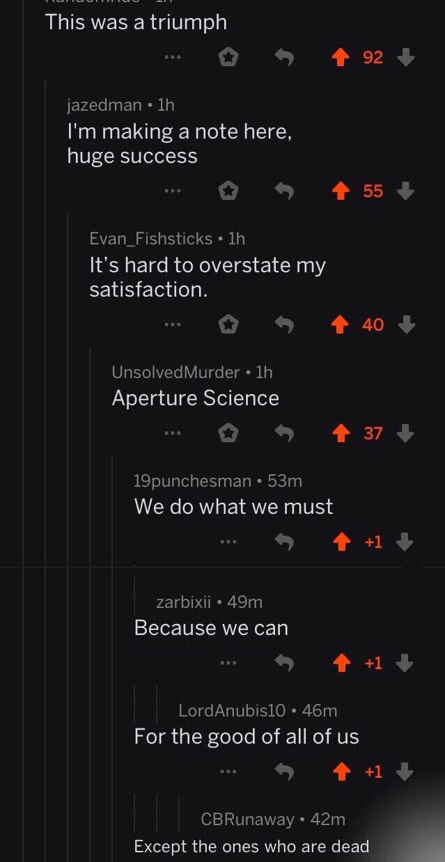 Reddit sings Still Alive, the Portal end credits sung by GLaDOS