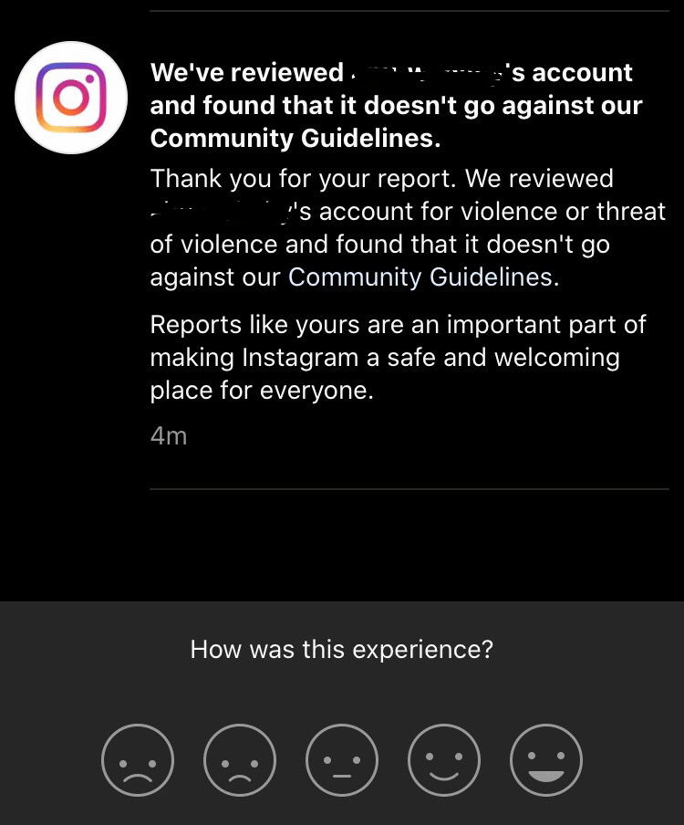 This happens most of the time when you report ISIS