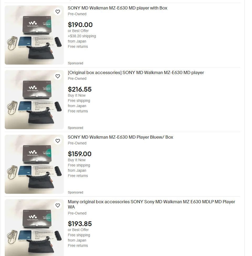 Japanese eBay Sellers... r/minidisc