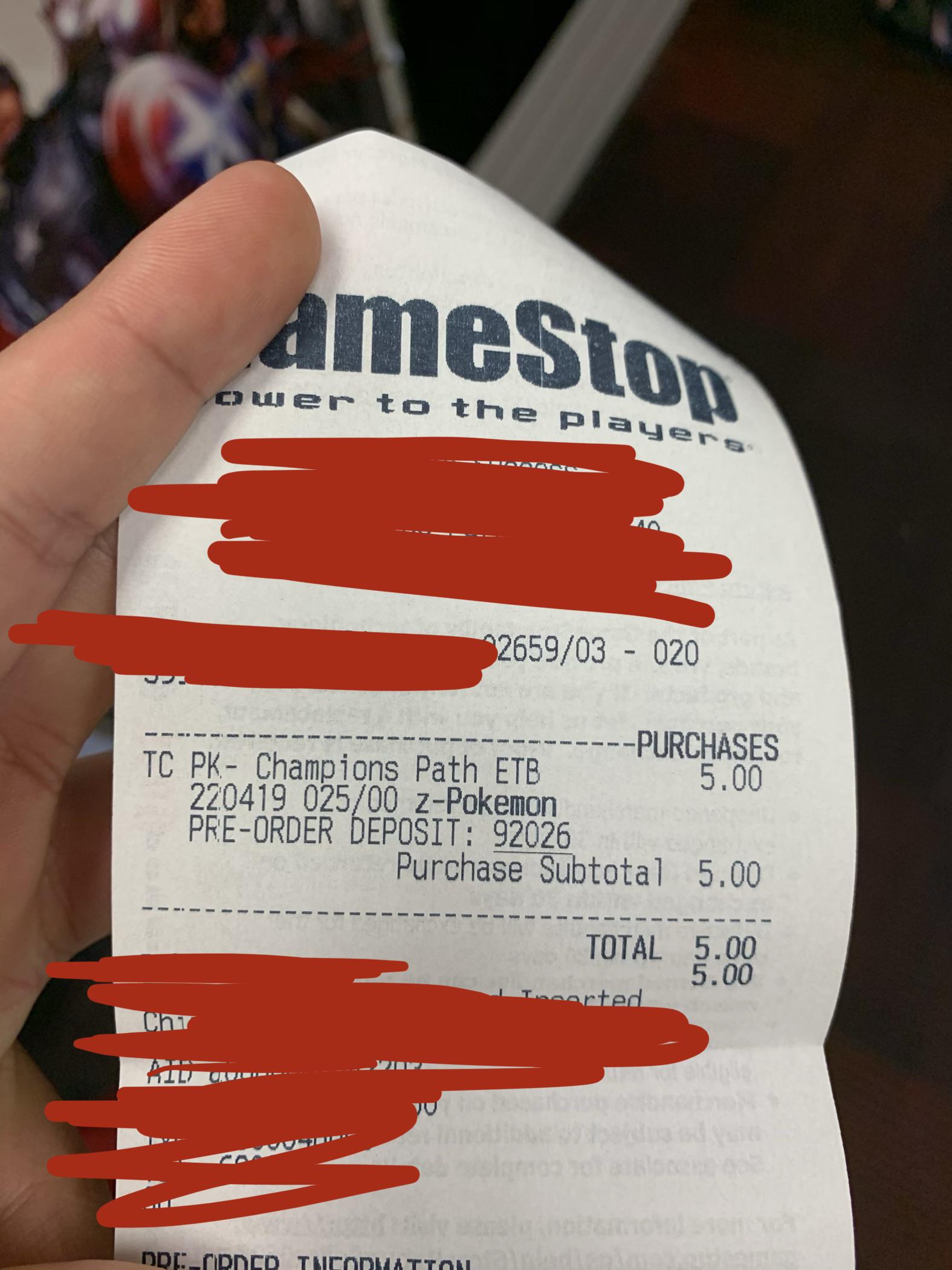 At Gamestop you can now pre order Champions Path ETB in store! Just go