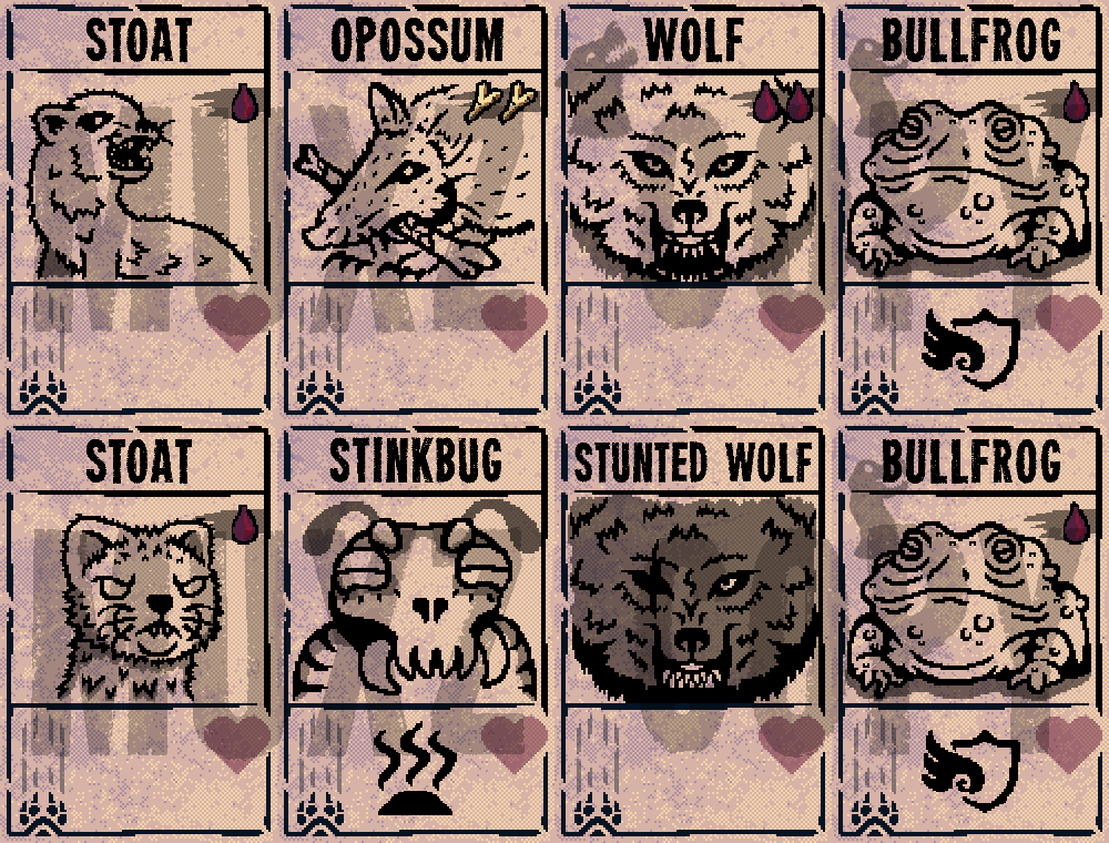 Starting Deck Cards (no health or dmg, thx vladde for some of the