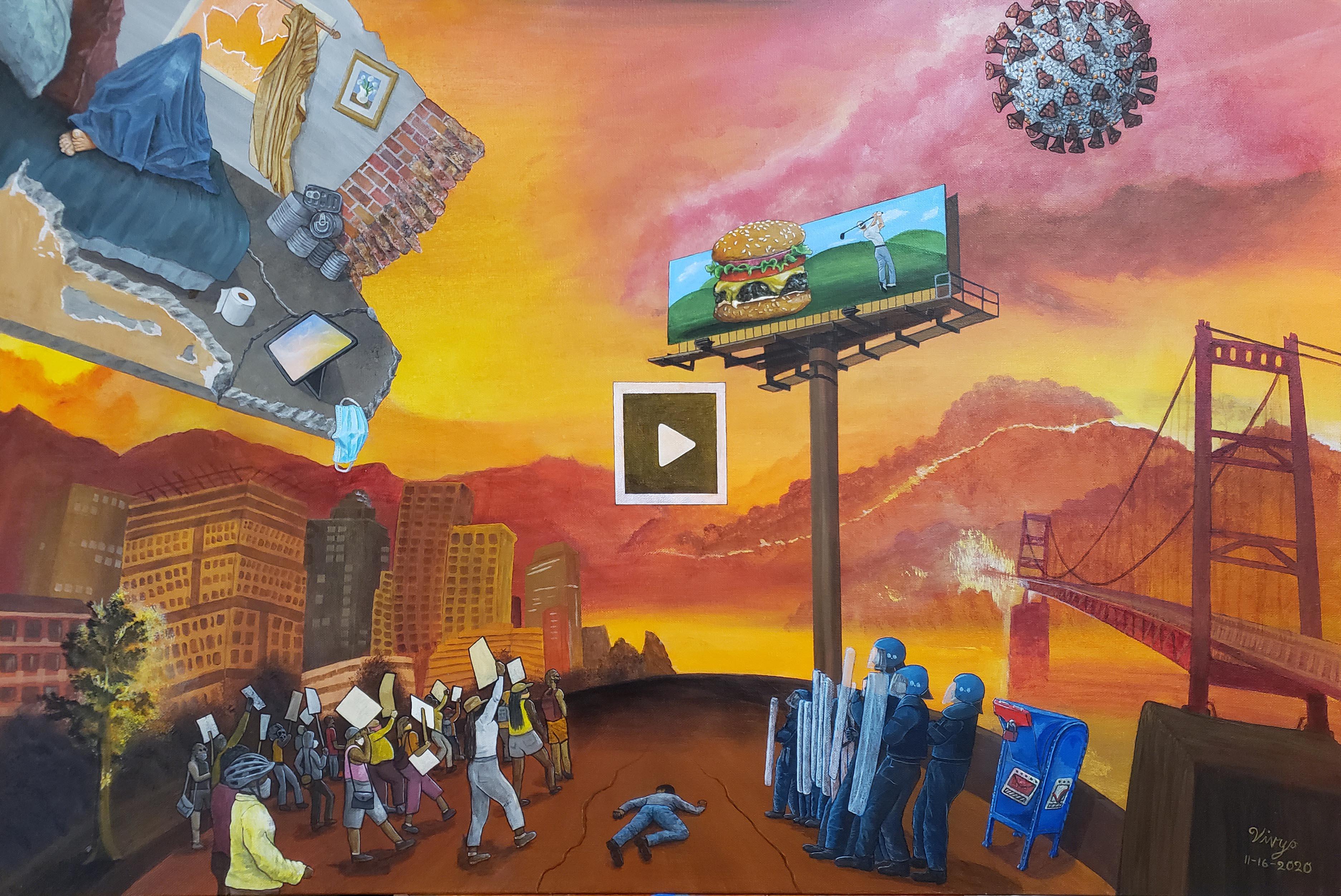 "2020 The Painting", Me, Acrylic paint on canvas, 2020 Art