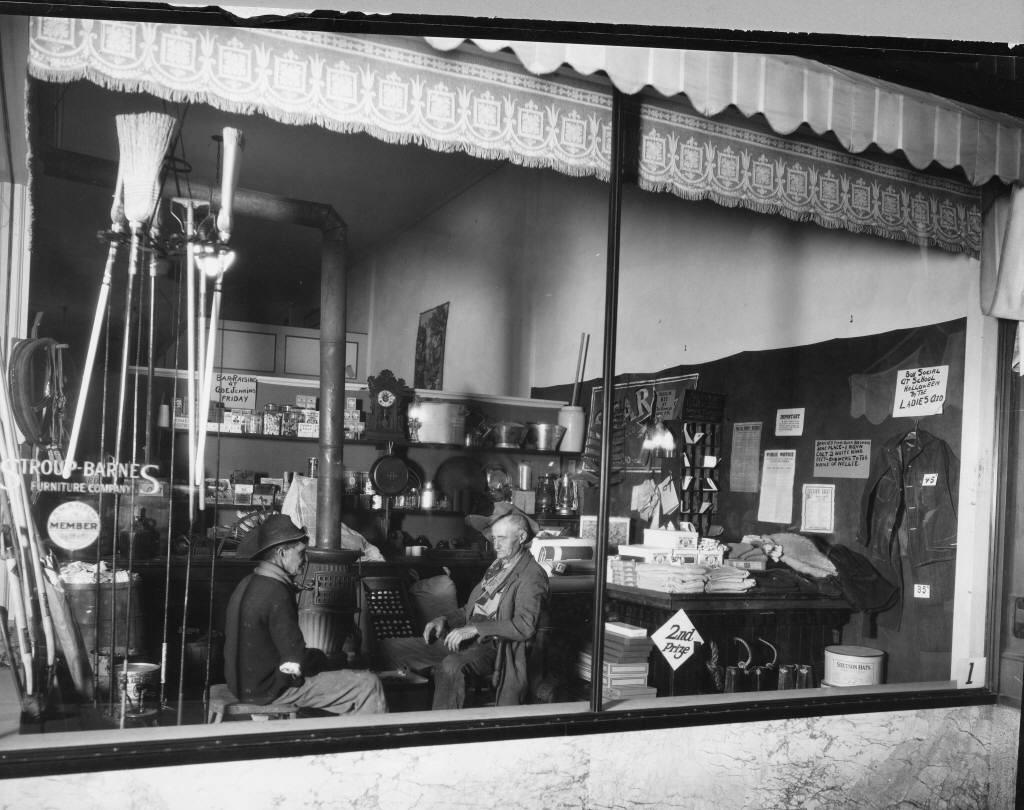 Interior view of the StroupBarnes Furniture Store, located at 125