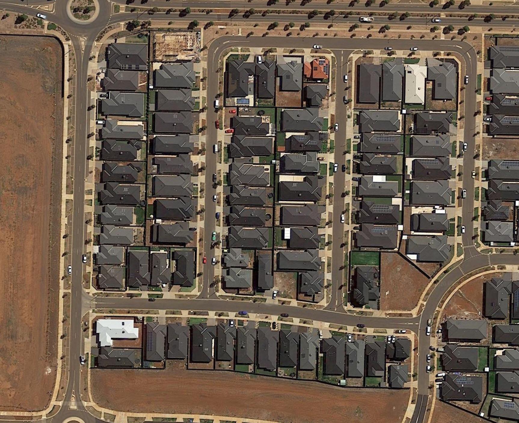 Suburbs made even more depressing. Just west of Melbourne, Australia