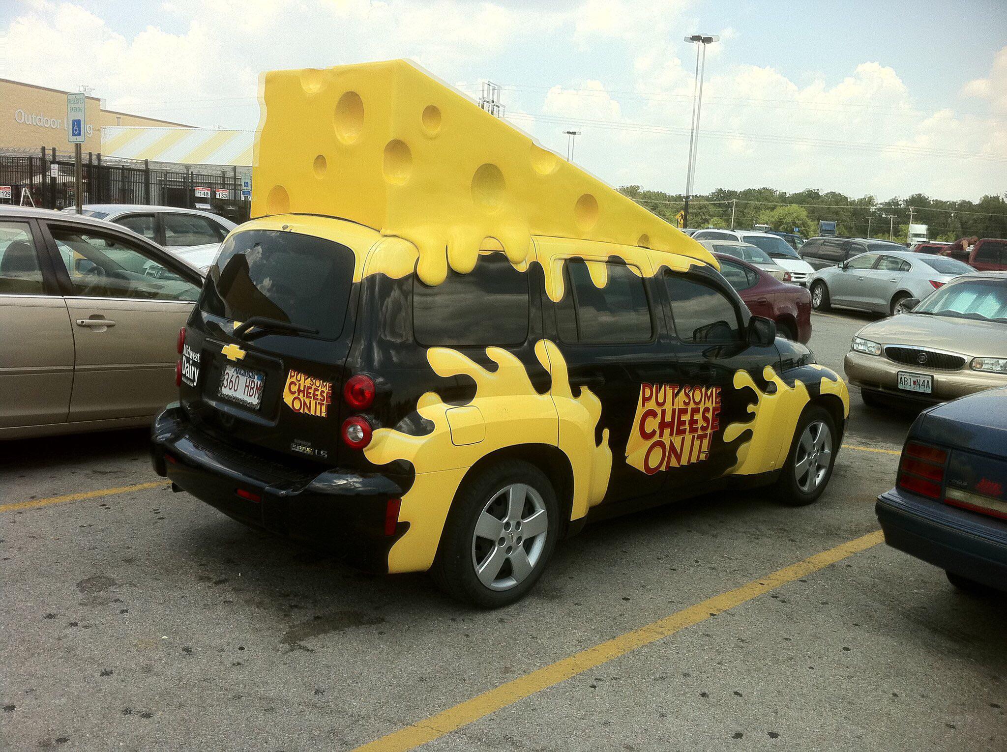 Cheese car. r/Shitty_Car_Mods