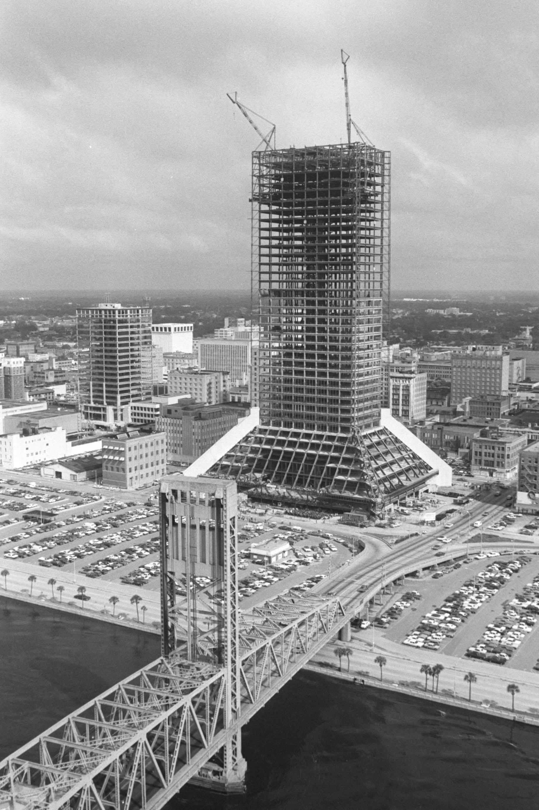 Present Wells Fargo building being built. r/jacksonville
