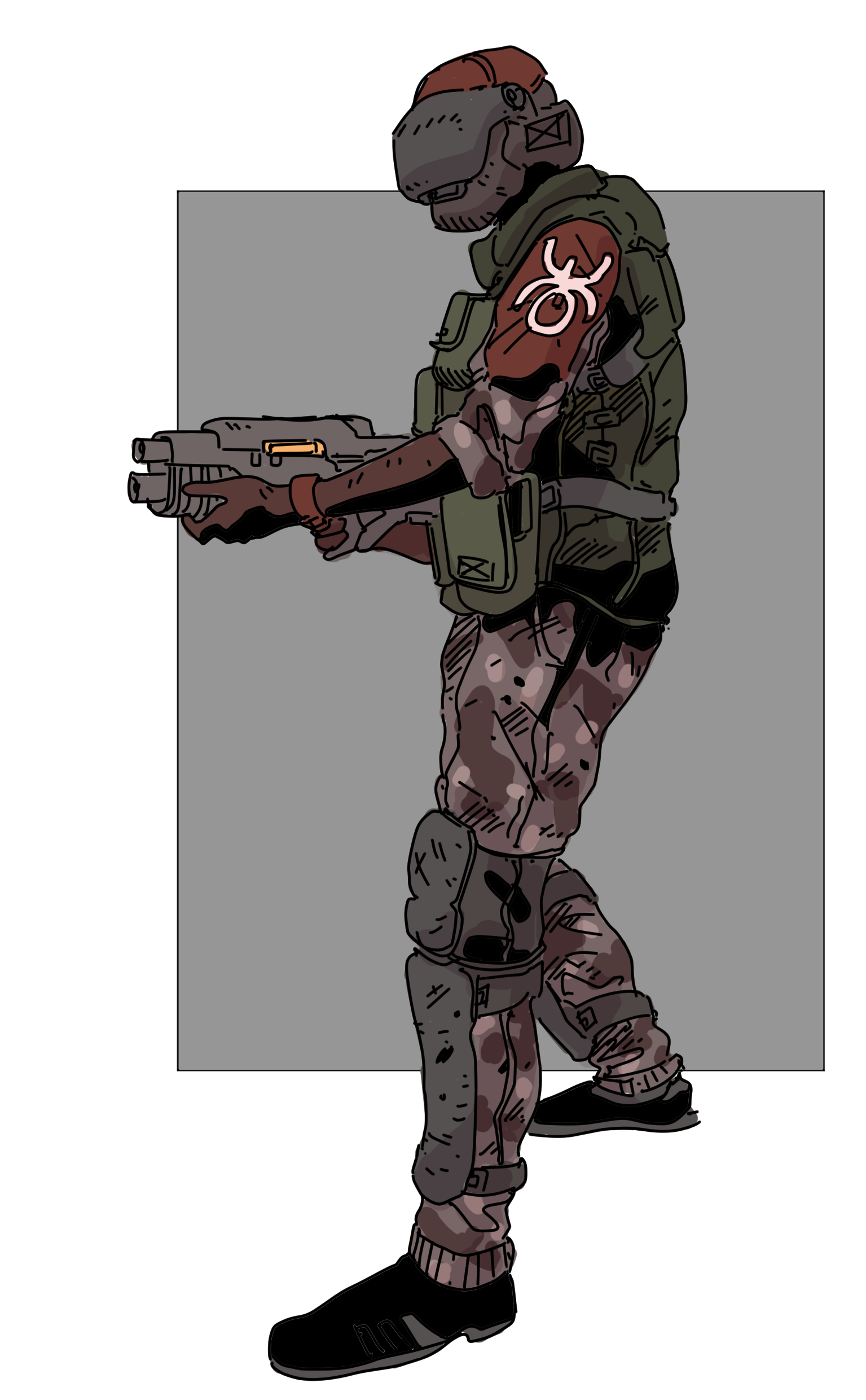 House Augustus Gray Infantryman w/ Scorcher by Miles Dill r/redrising