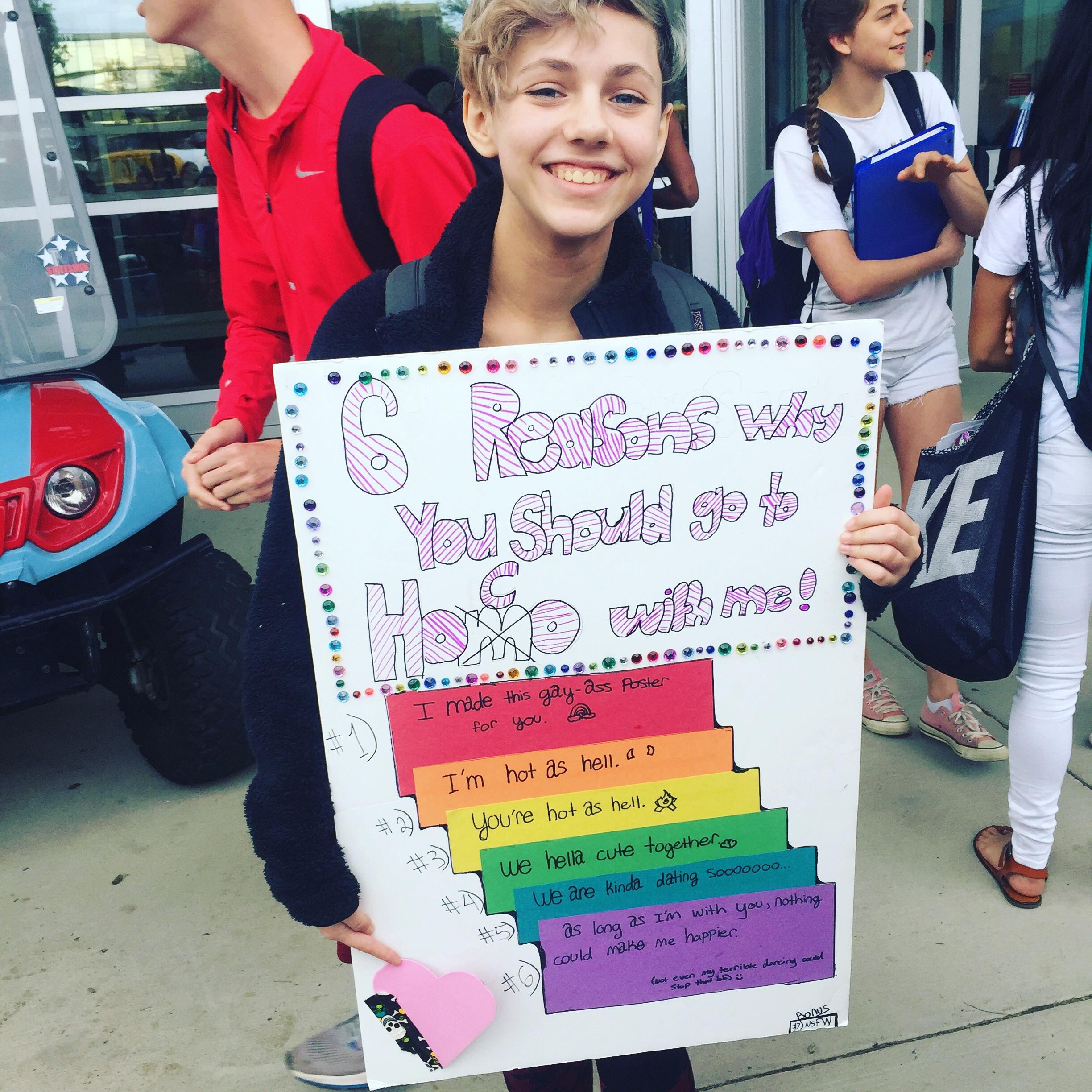 Asked my (now) girlfriend to in a very gay way r/lgbt