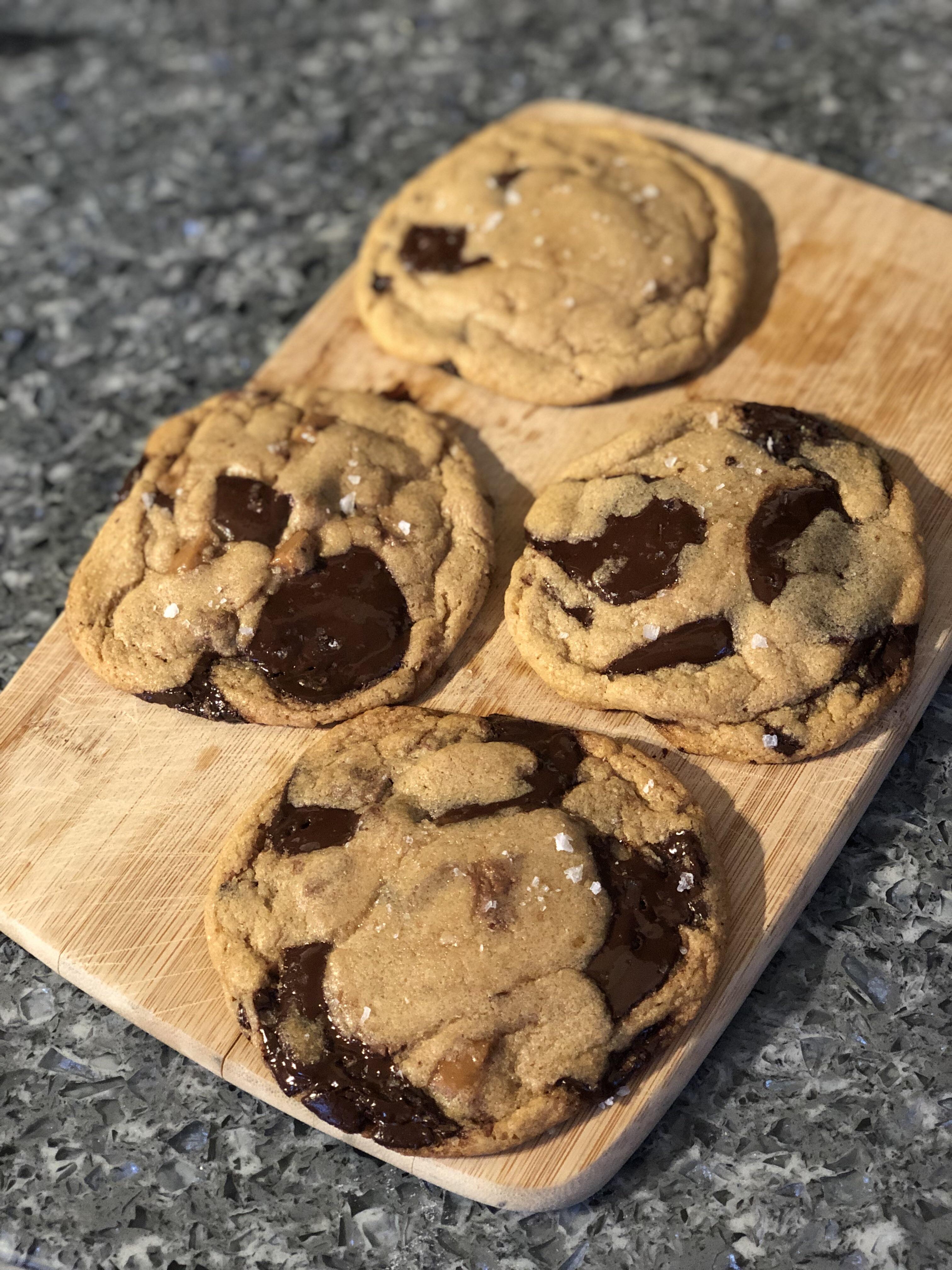 [Homemade] malted brown butter chocolate chip cookies r/food