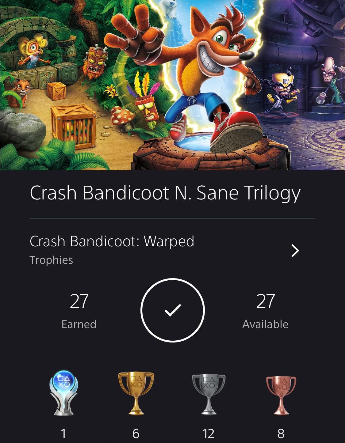[Crash Bandicoot Warped] 60, and thus this concludes the N. Same trilogy, its been such a