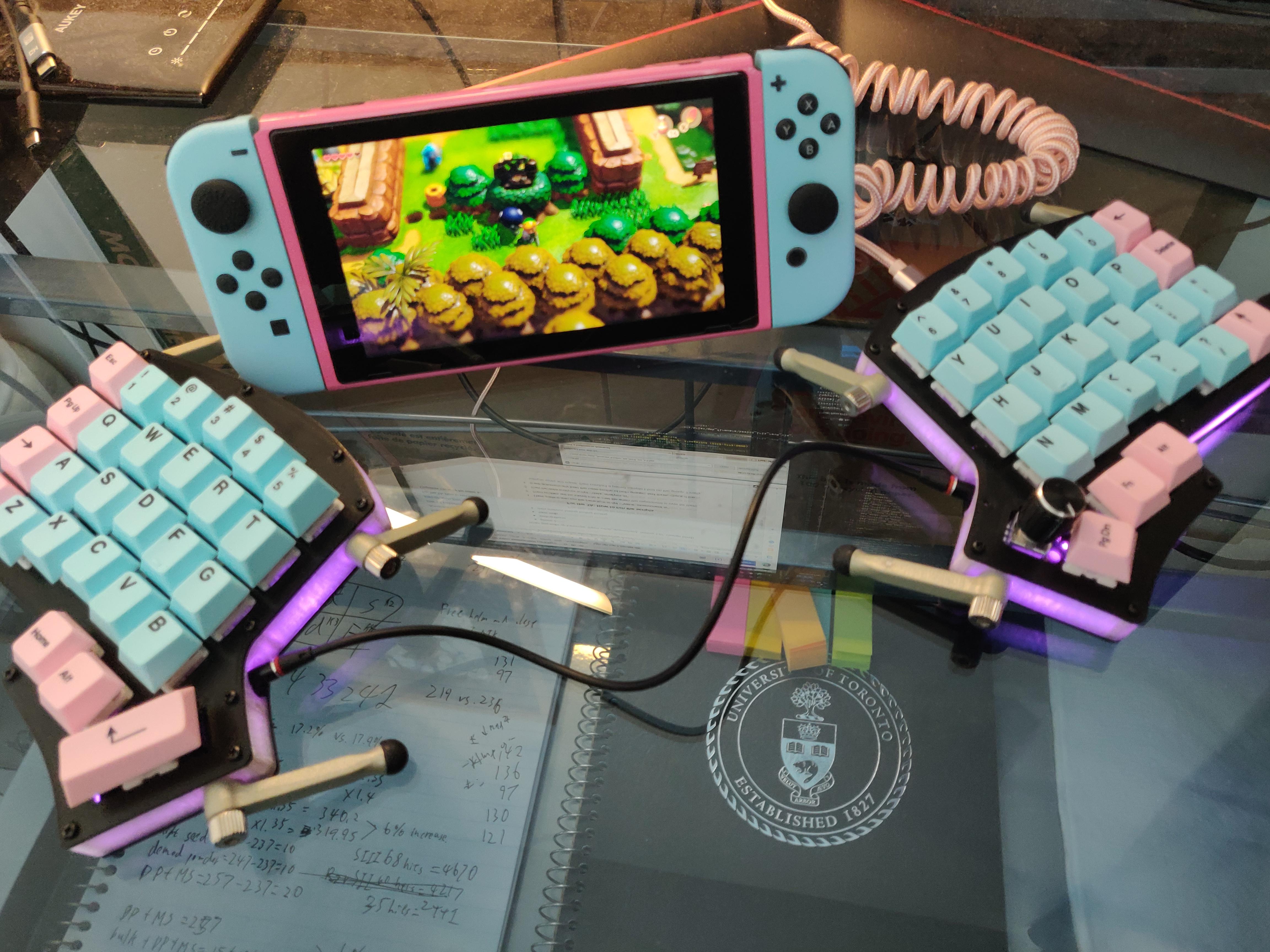 Custom Keebio Iris Rev4, Split columnar keyboard (case is 3d printed and assembled by 3DKEEB