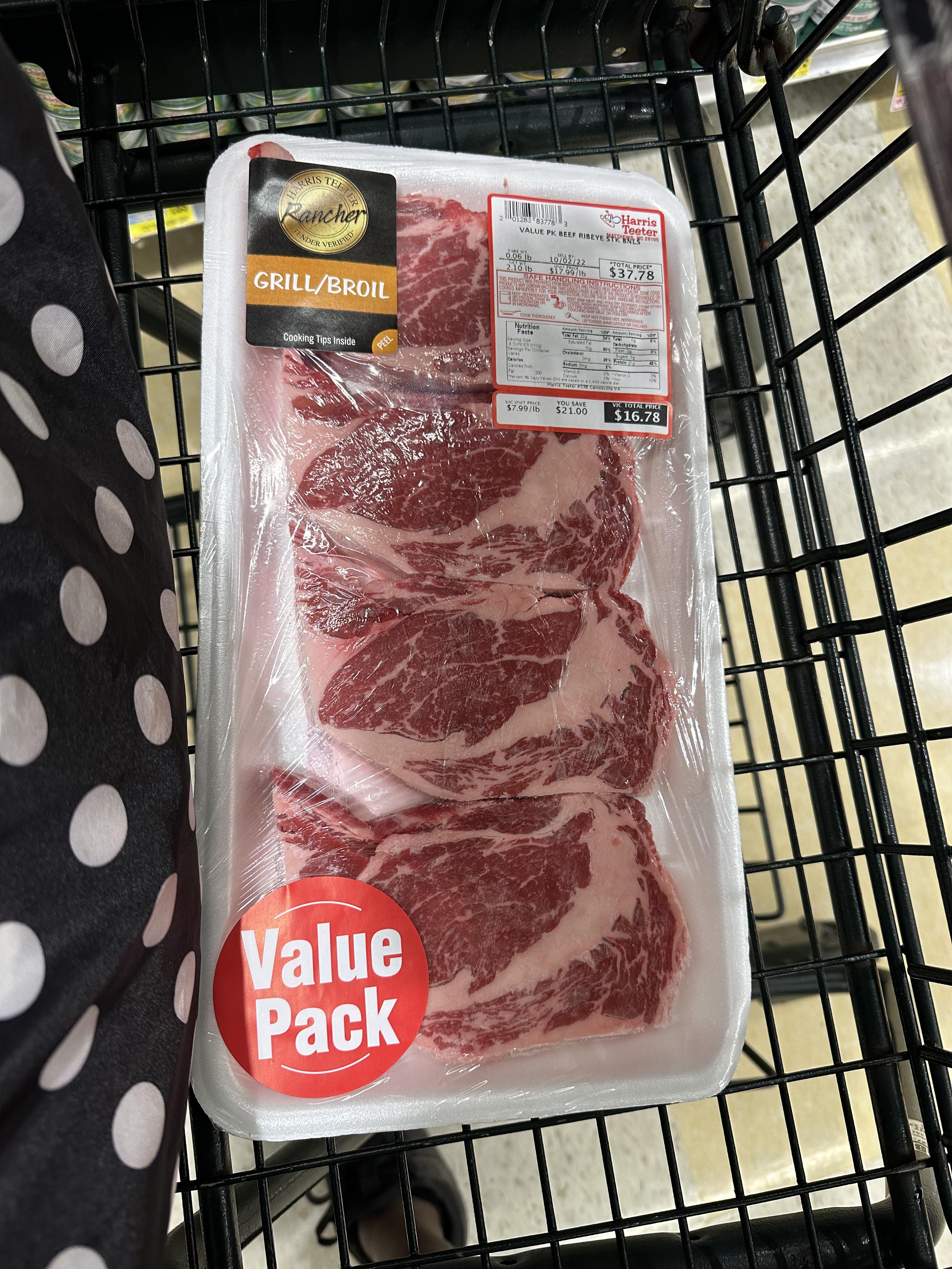 Harris Teeter Ribeye r/steak