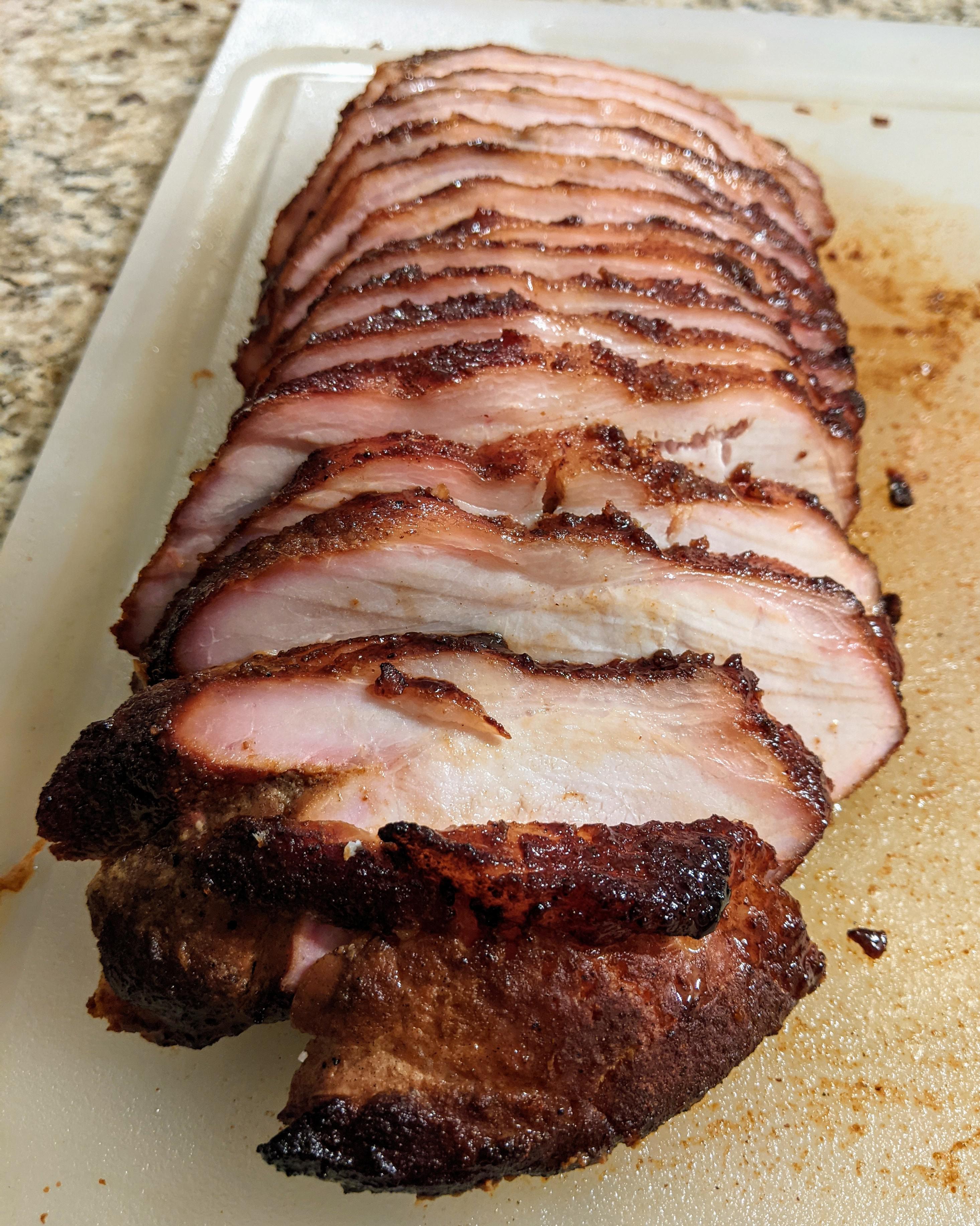 Pork loin roast! Dry brined overnight in brown sugar and spices and