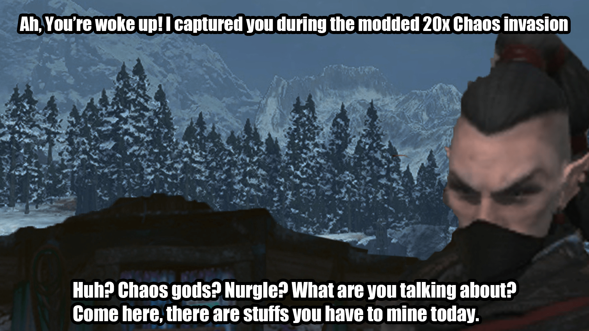 When Dark elves captured a Chaos warrior during invasion r/totalwarhammer