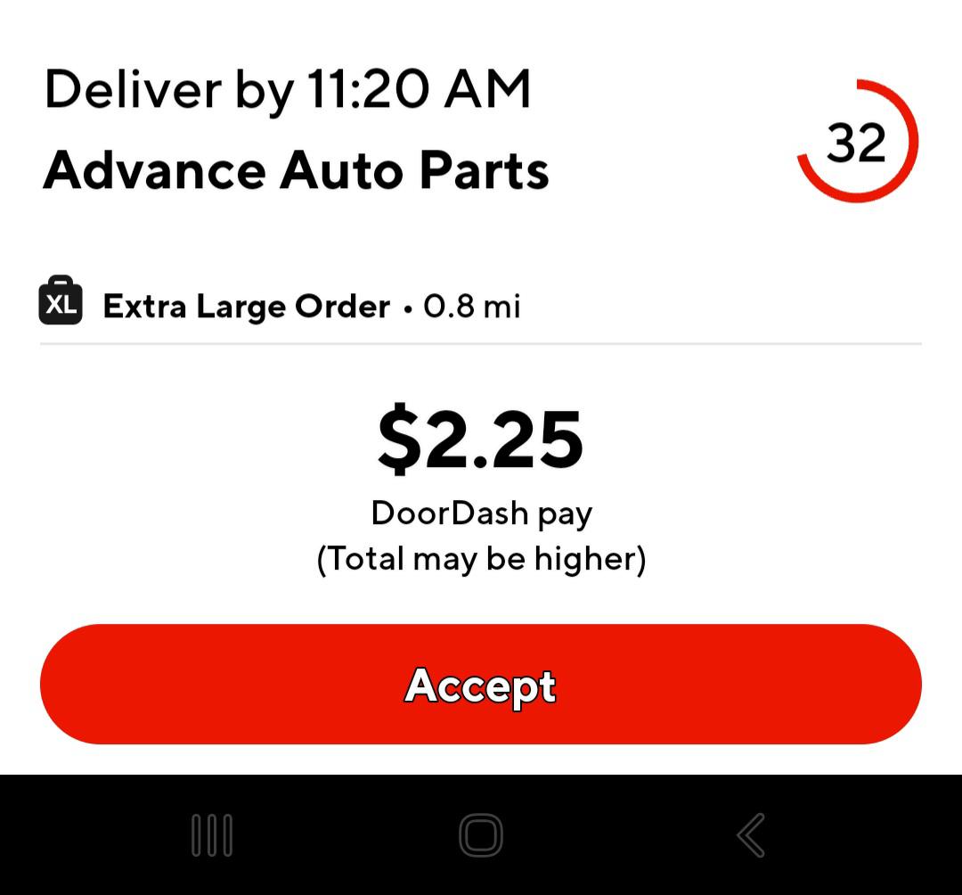 This is the first auto parts store order I've ever seen. And for extra