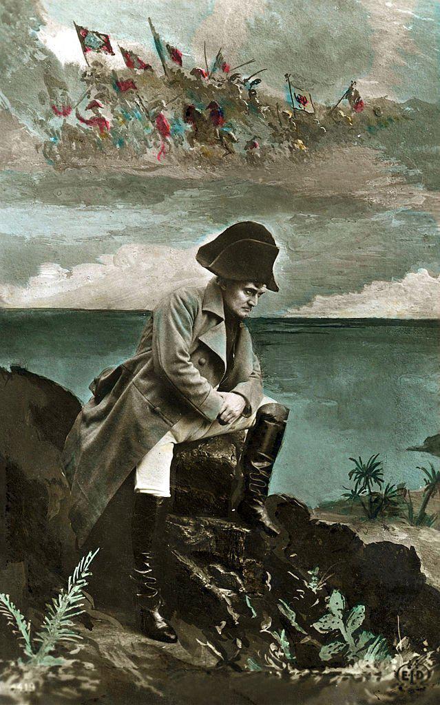 Napoleon Bonaparte, exiled on the island of Saint Helena, remembers his