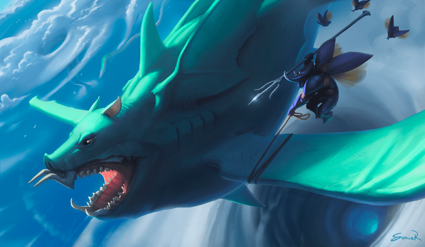 I painted Duke Fishron r/Terraria