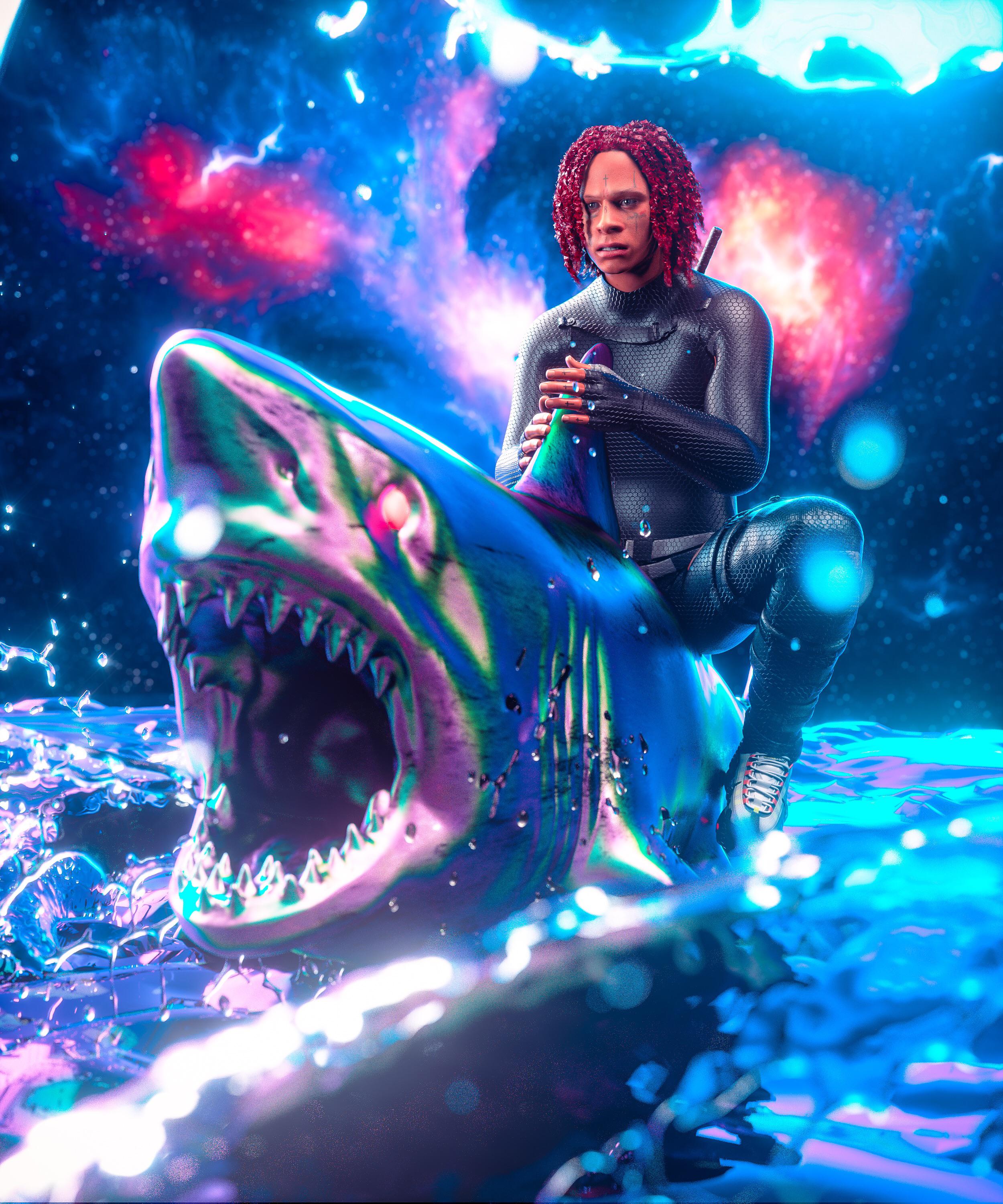 NEON SHARK by me 🦈 r/trippieredd