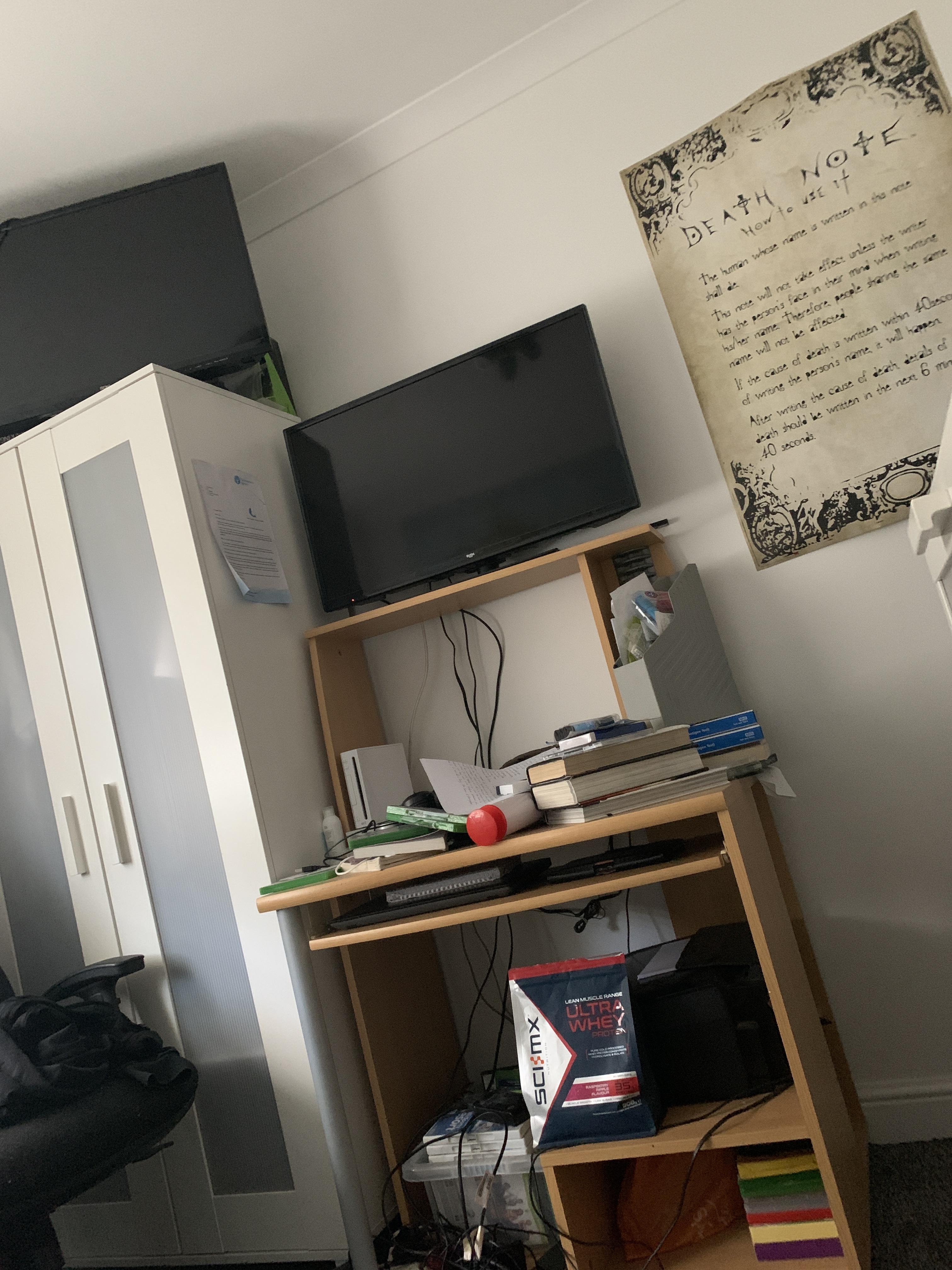 The view of my TV from my bed. Too high? r/TVTooHigh