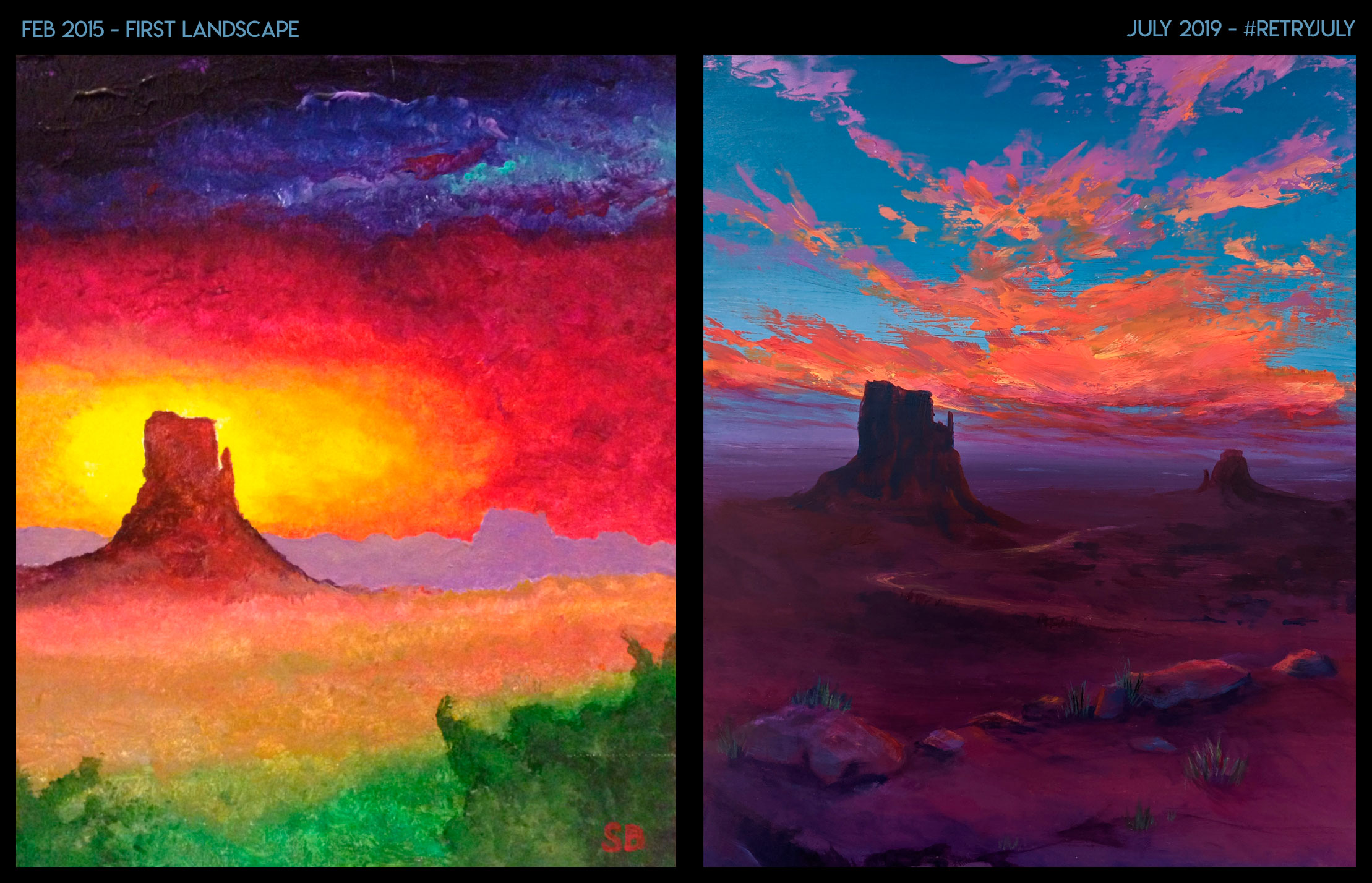 Four years of progress direct comparison r/painting