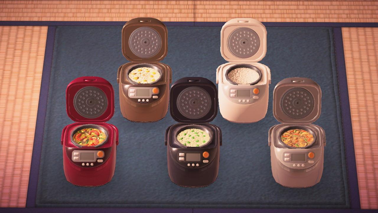 All of the variations of the rice cooker! r/AnimalCrossing