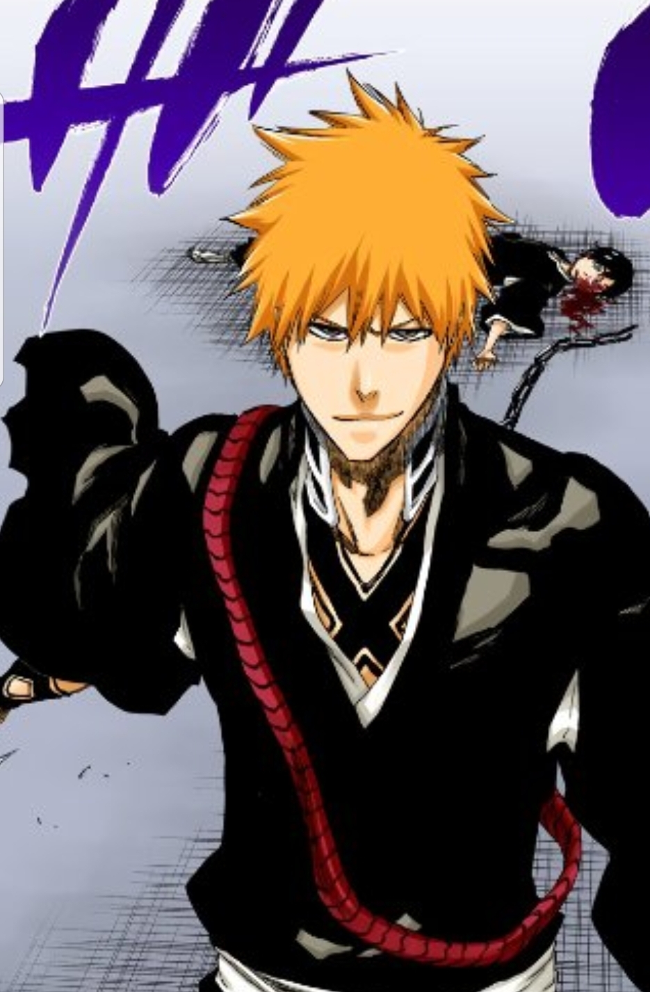 Ichigo smiling after killing a fellow reaper /s r/bleach