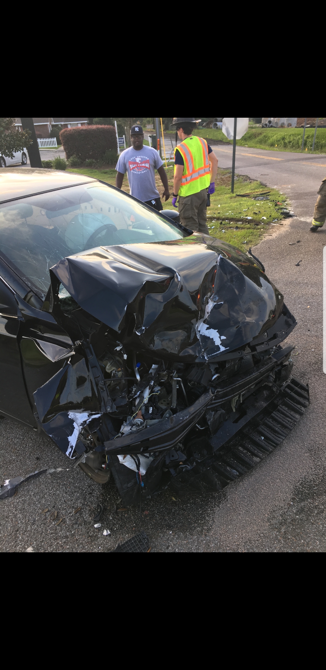 I hit a car crossing a 4 lane hwy without stopping. I never saw him and