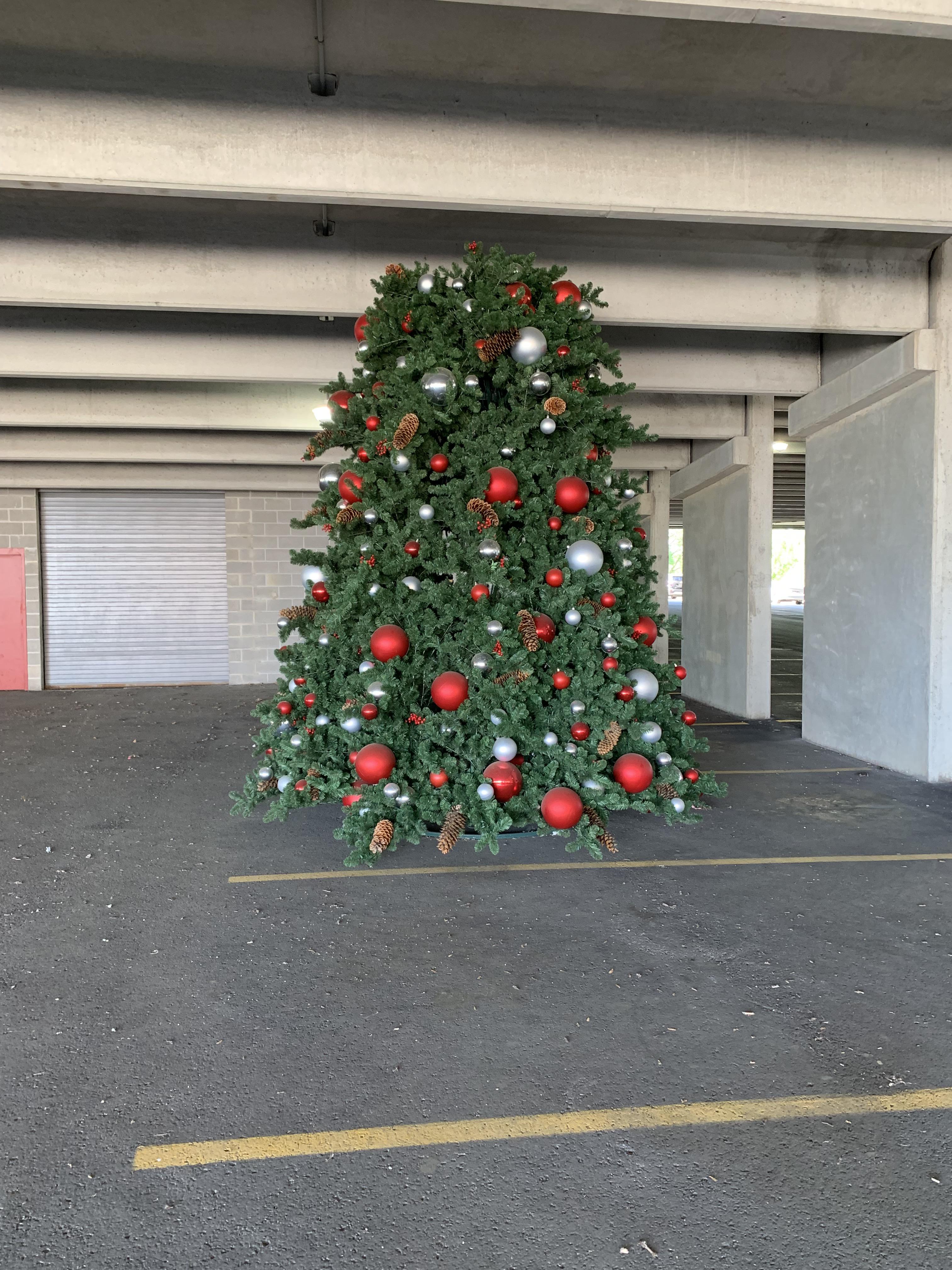 The mall I work at seems to store their Christmas tree in the parking