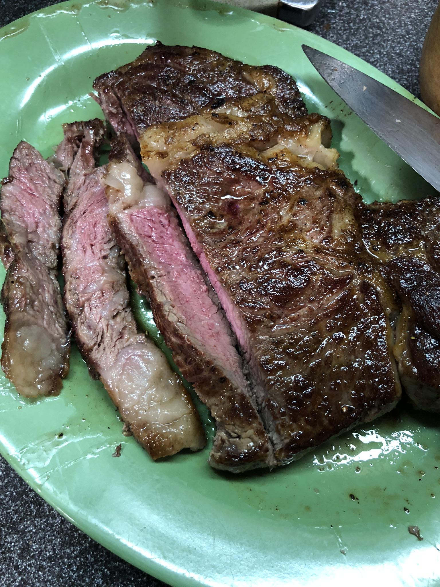 Nice fatty dry aged ribeye r/steak