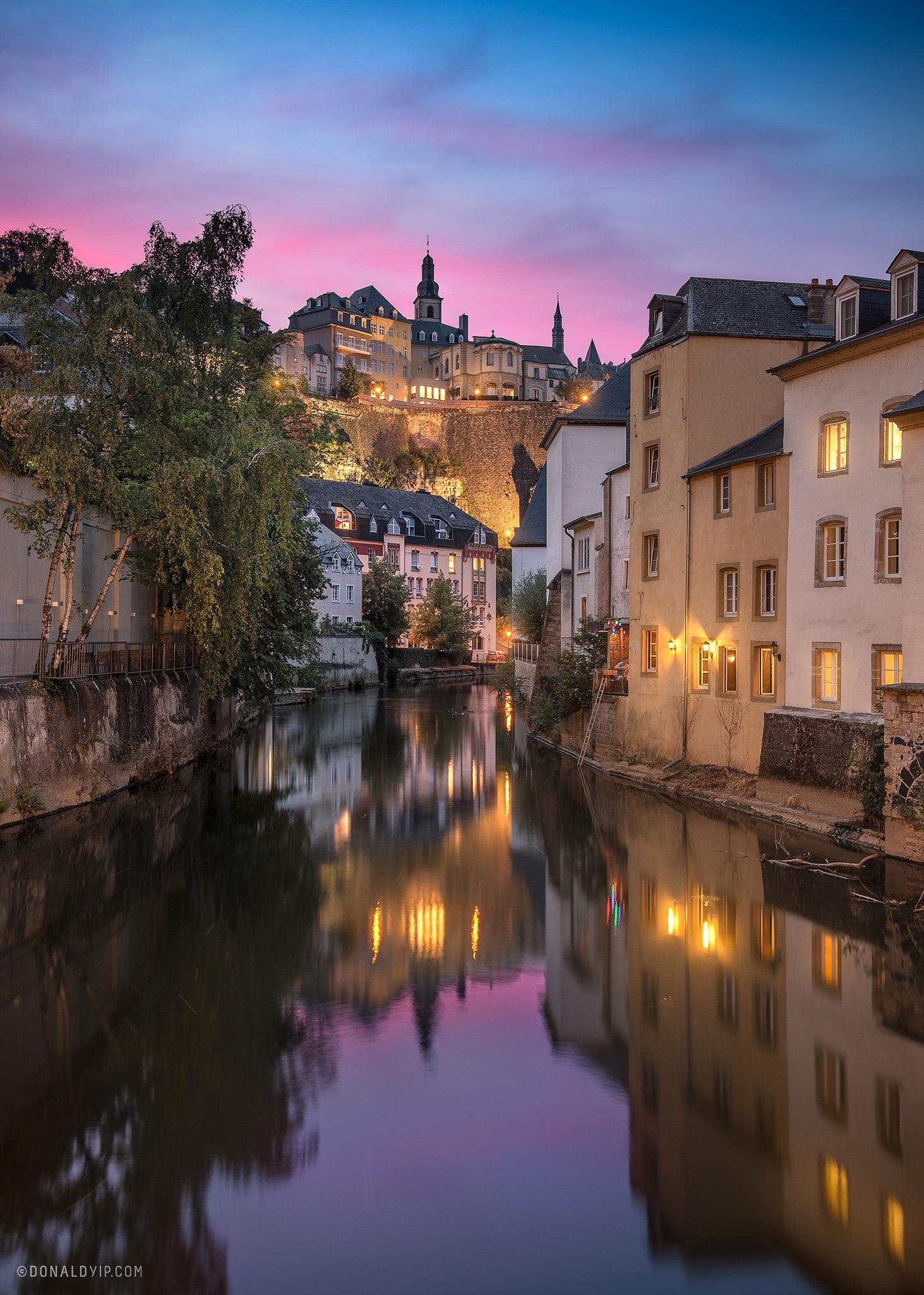 Luxembourg City reflections at dusk r/Luxembourg