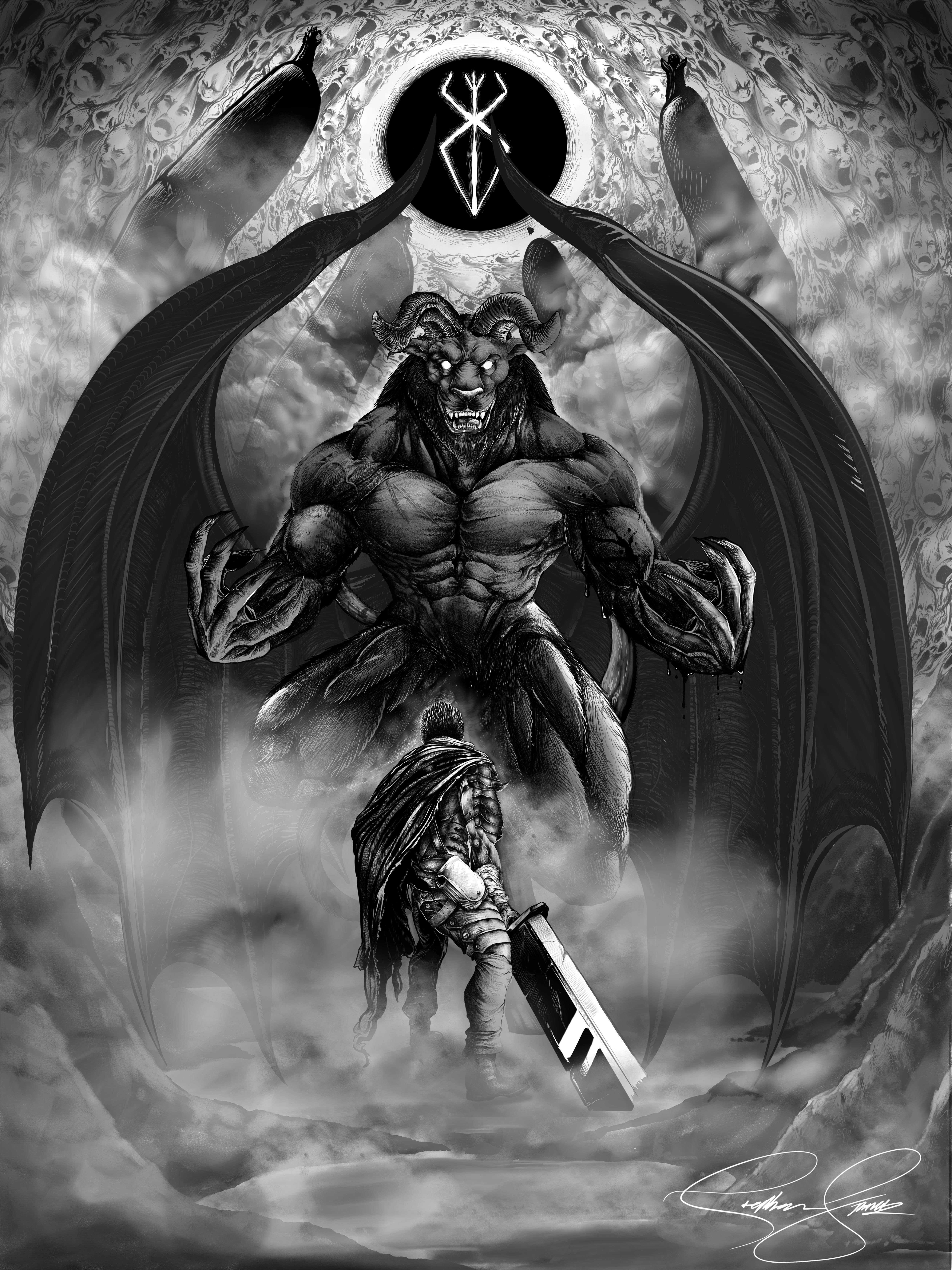 Berserk Fanart Zodd vs Guts (also tattoo design) r/Berserk