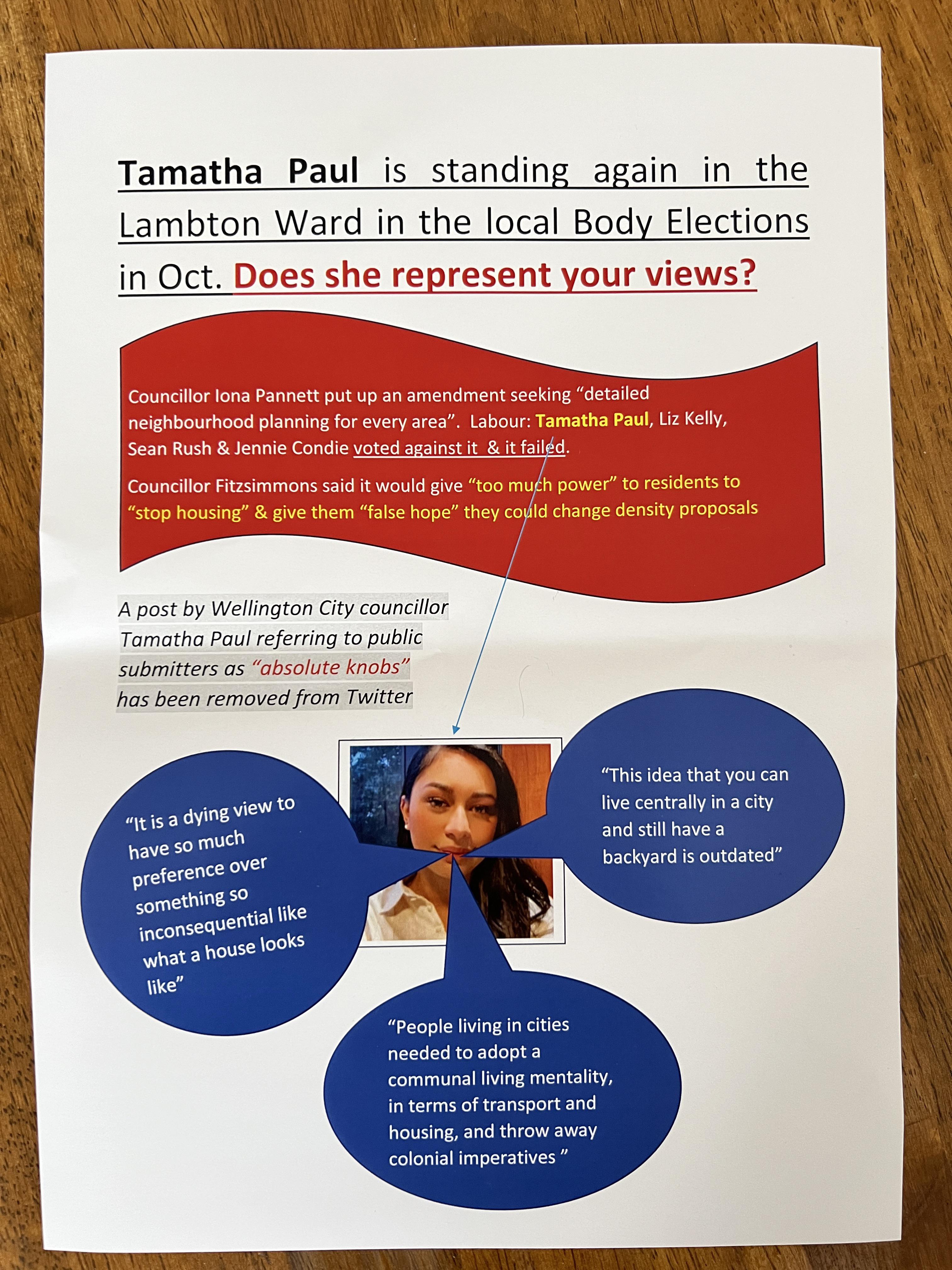 What are your thoughts on anonymous mailers like this? r/Wellington