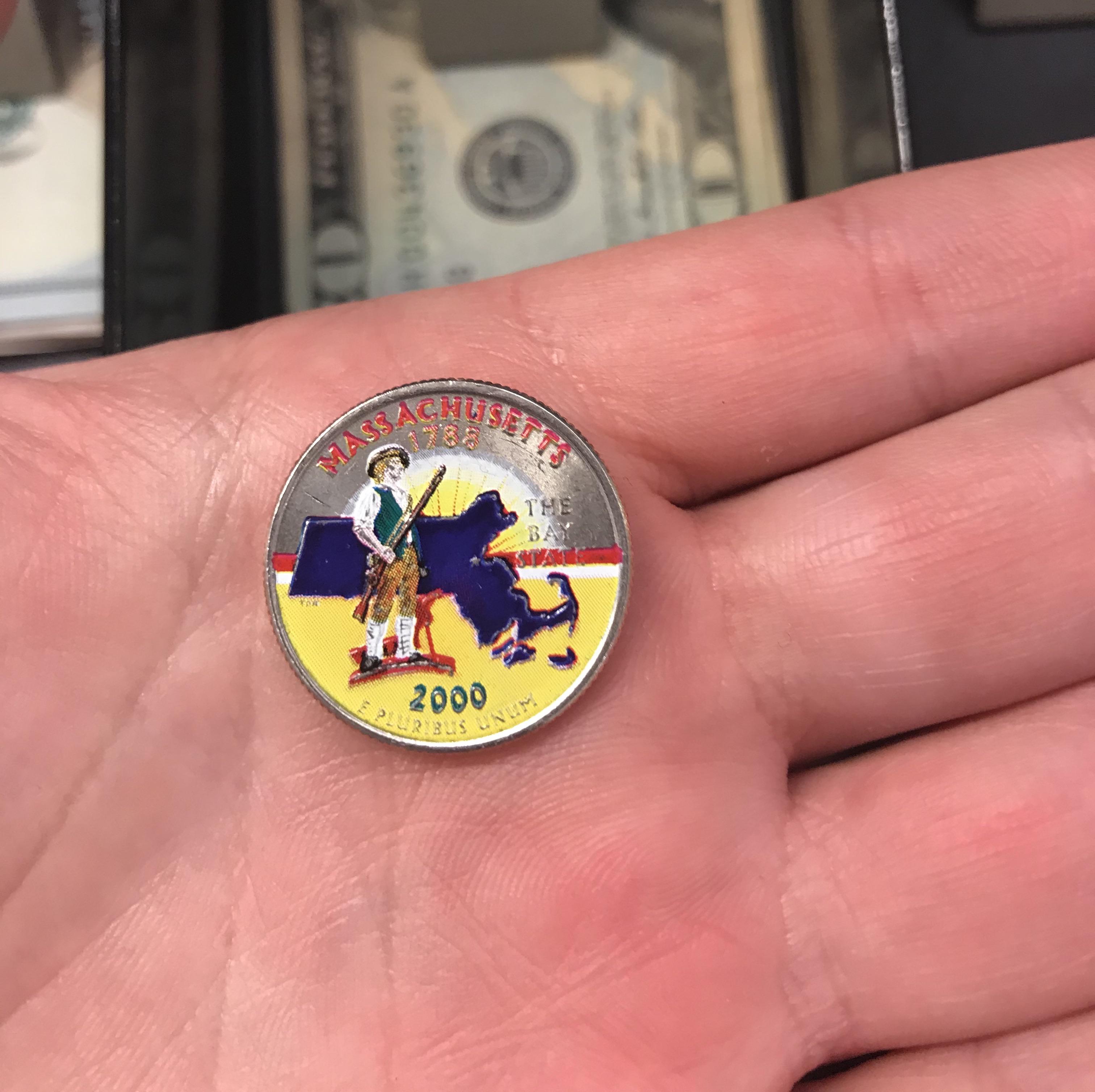 This painted quarter found in my register r/mildlyinteresting