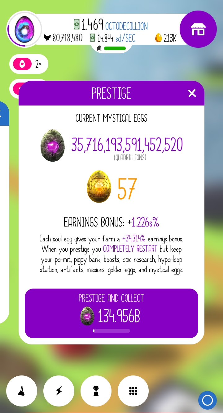 I am getting very less soul eggs while prestige (5). I reach max universe, farm 8 billion