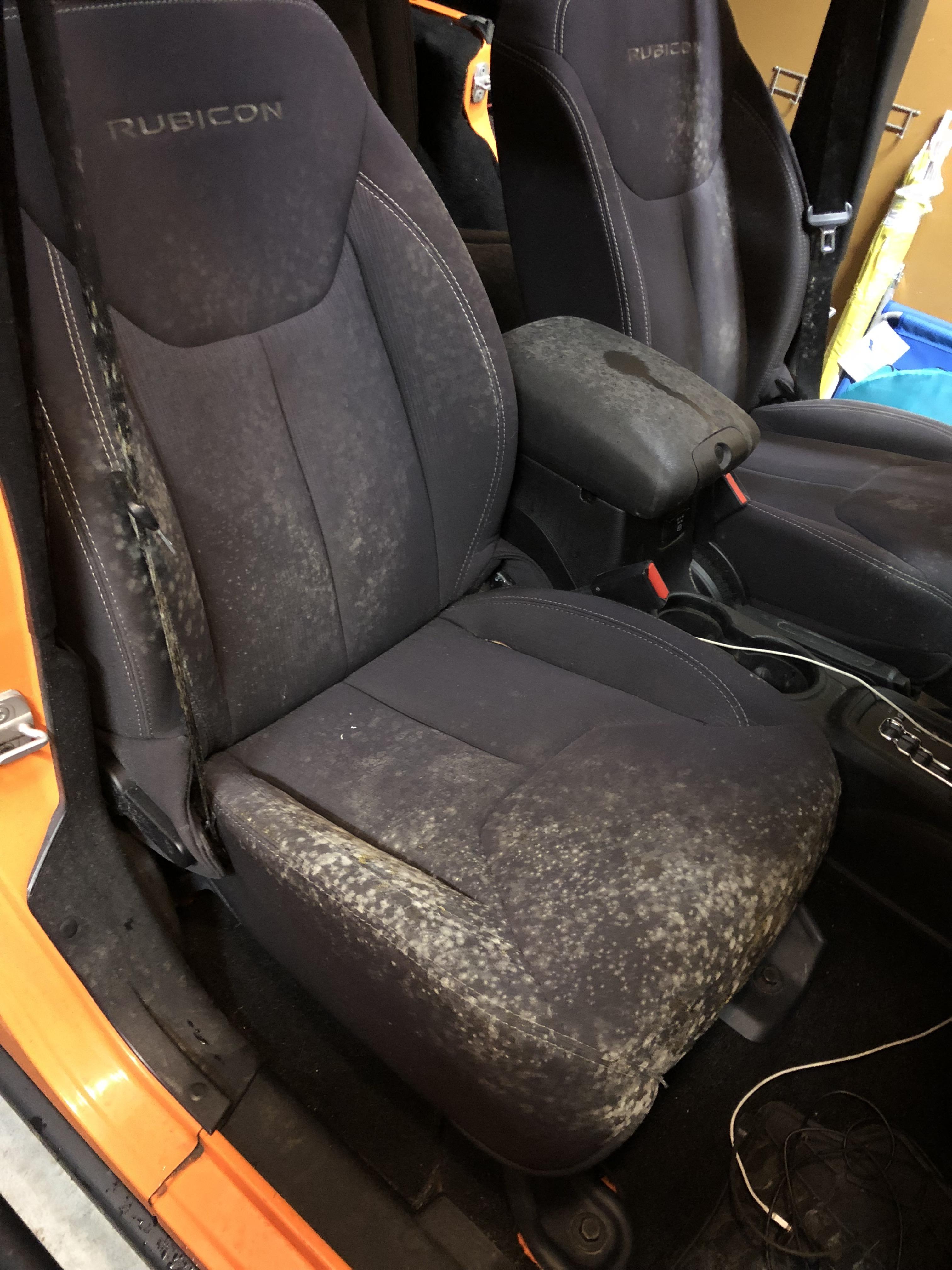 Threw trail cover over slightly damp seats, came back 3 weeks later and